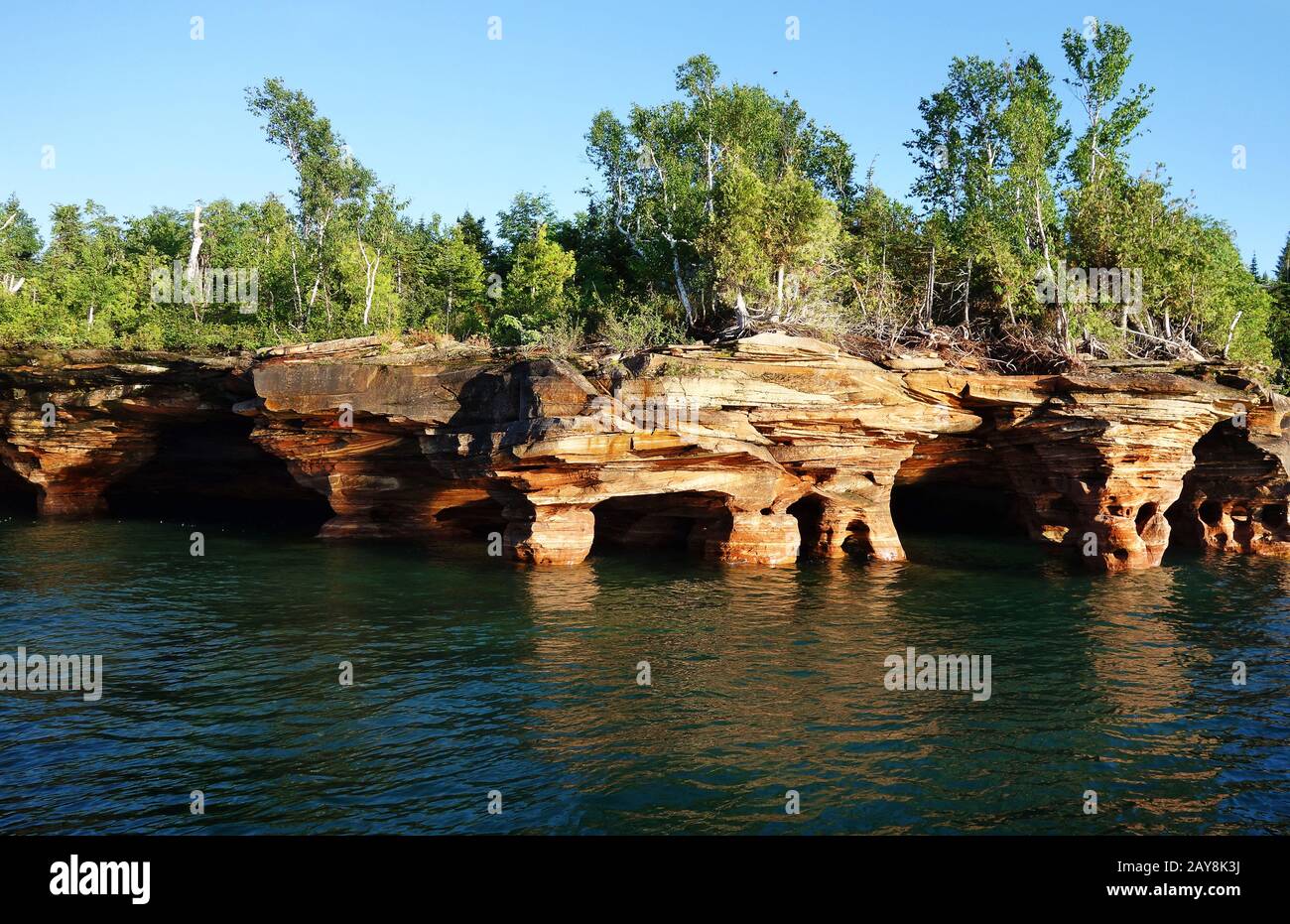 Grotte des îles Apôtre Banque D'Images