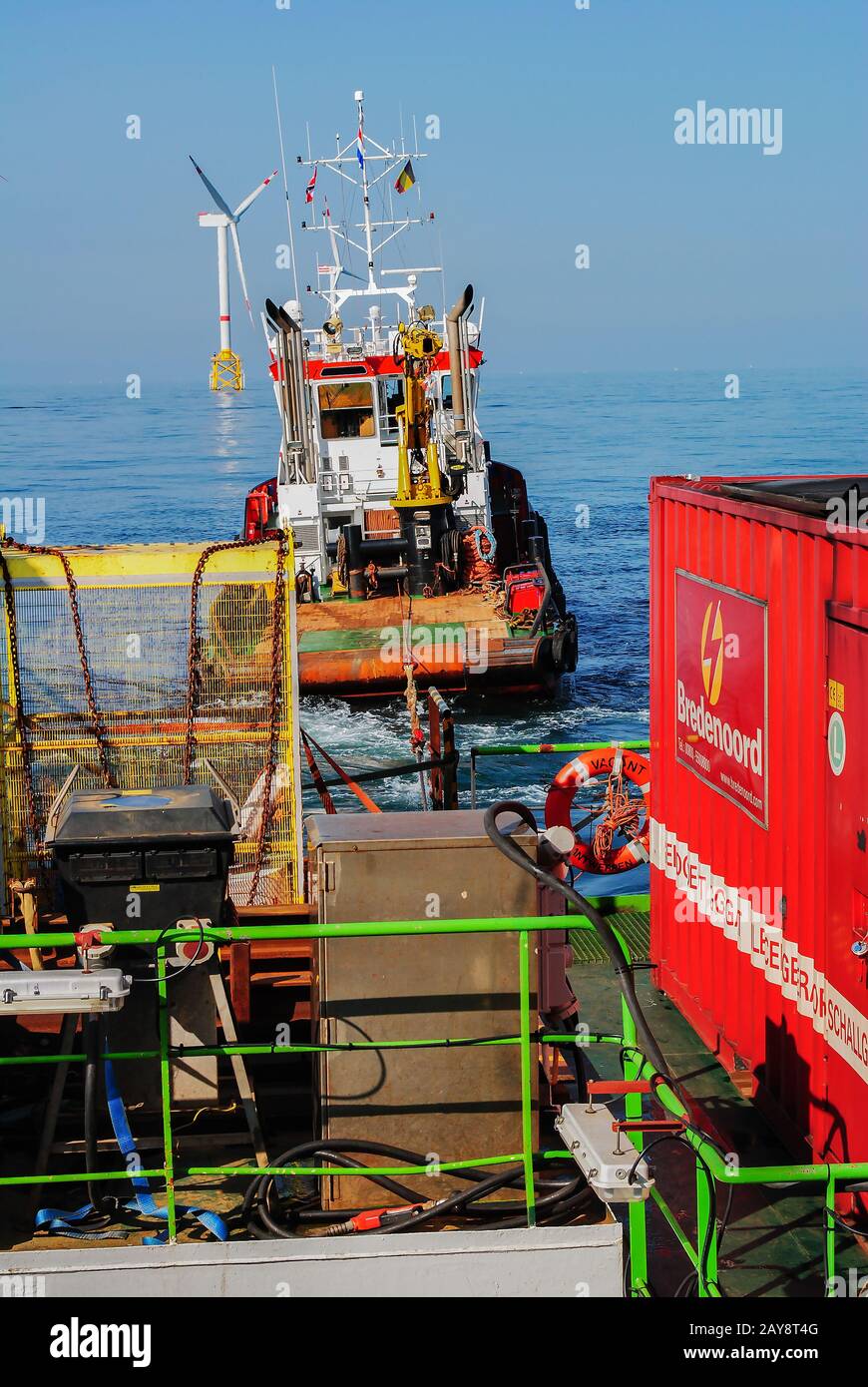 Construction d'énergie offshore de Wind Park Banque D'Images
