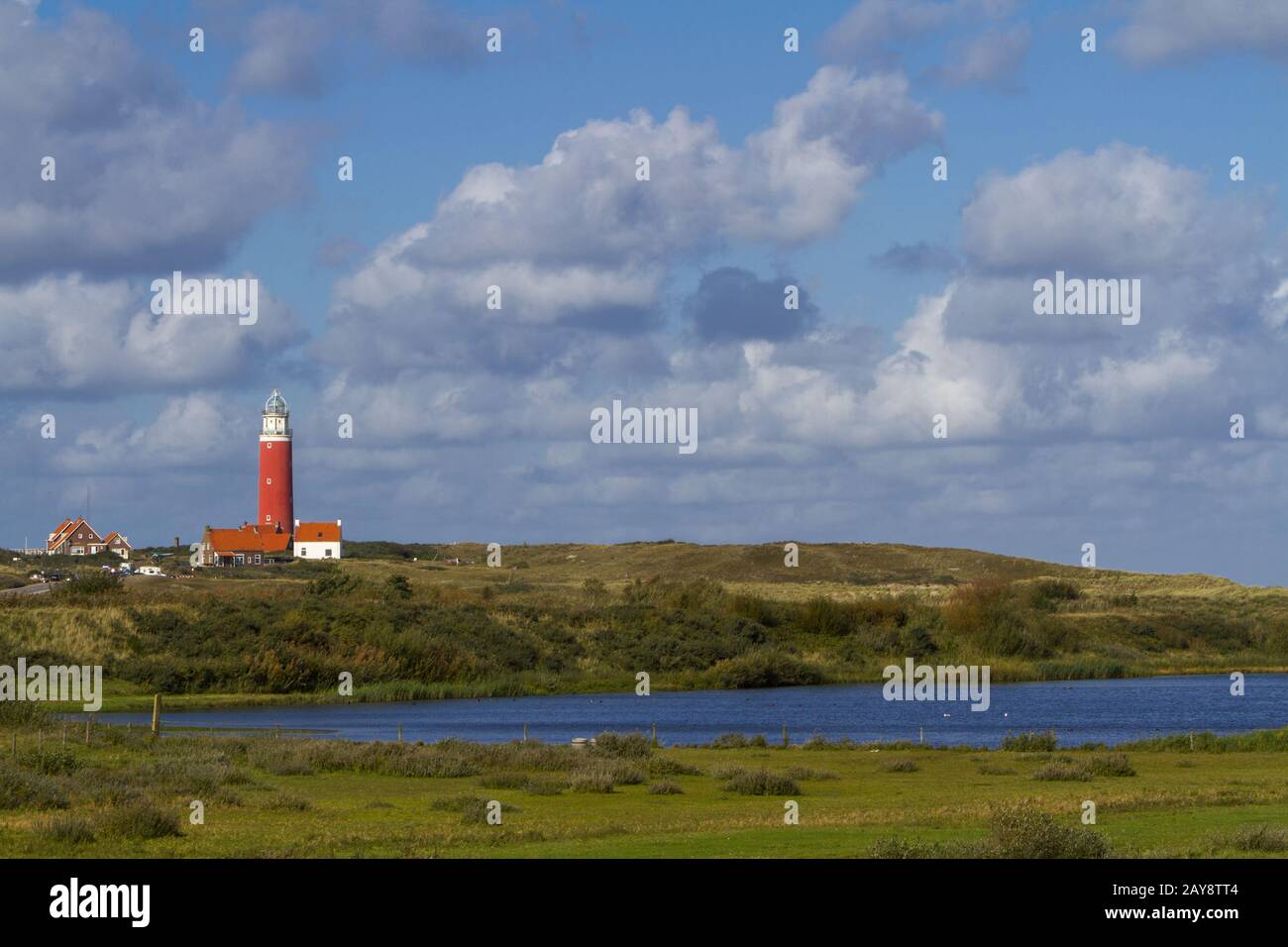 Eierland phare sur Texel Banque D'Images