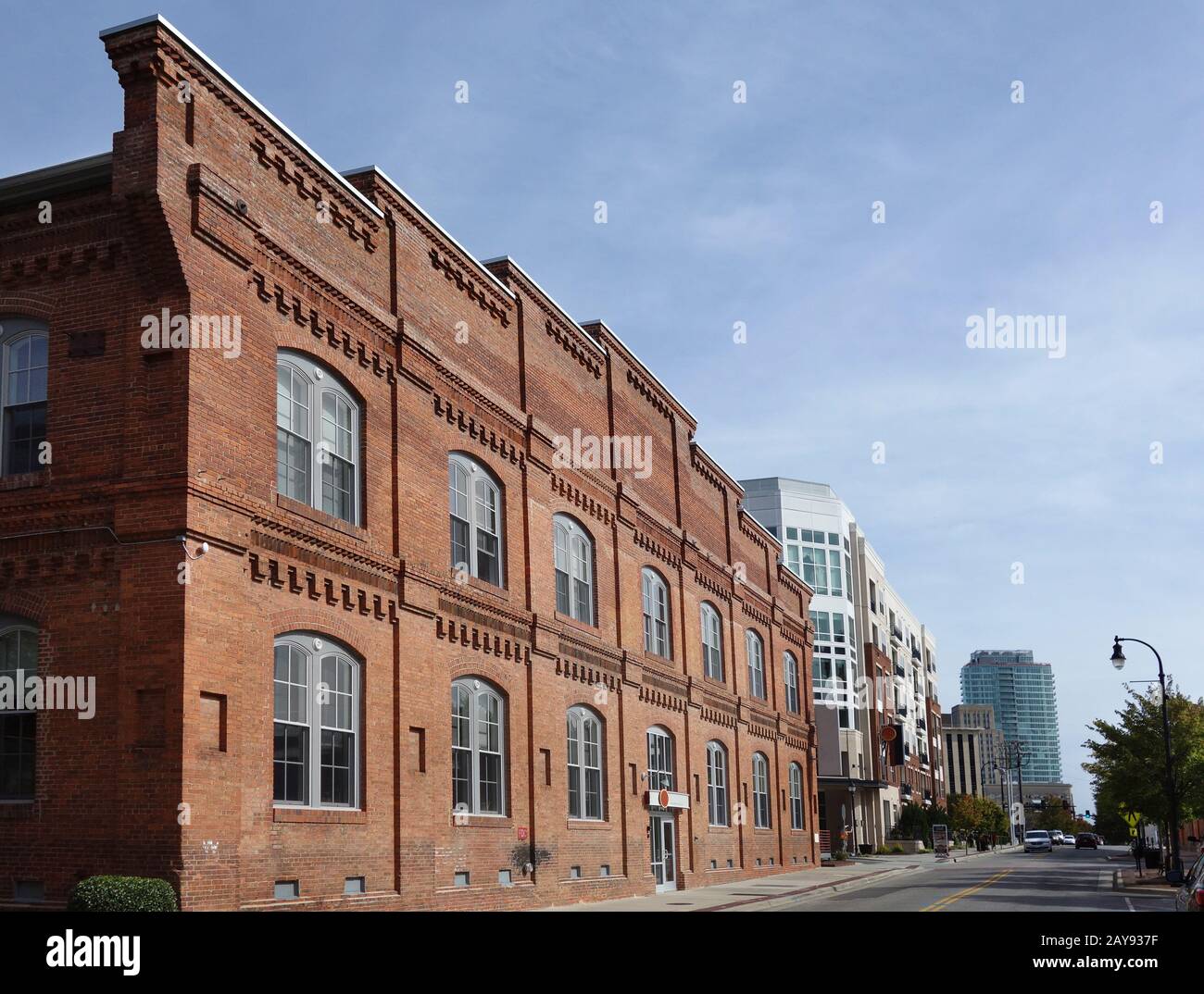 Immeuble d'appartements de l'entrepôt de tabac Durham Banque D'Images