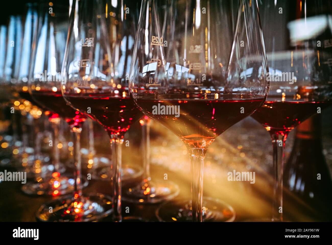 Vin rouge au verre Banque D'Images