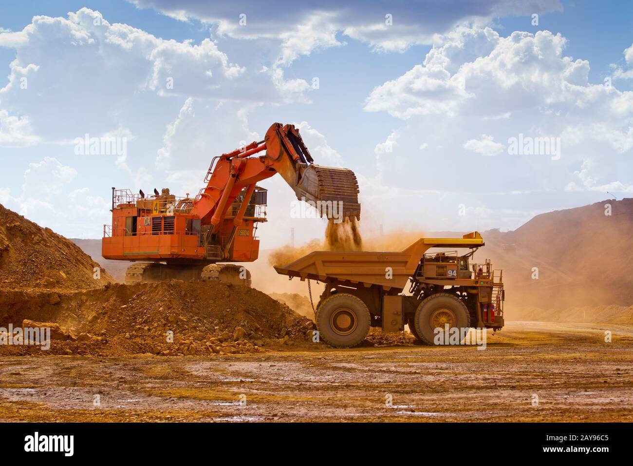 Mine De Fer Ore, Pilbara, Australie Occidentale. Banque D'Images