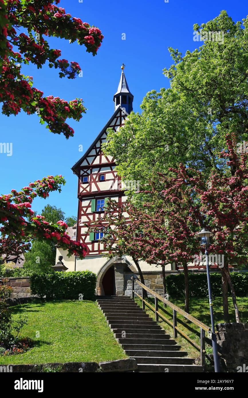 Burgbergheim est une ville de Bavière, en Allemagne, avec de nombreux paysages merveilleux Banque D'Images