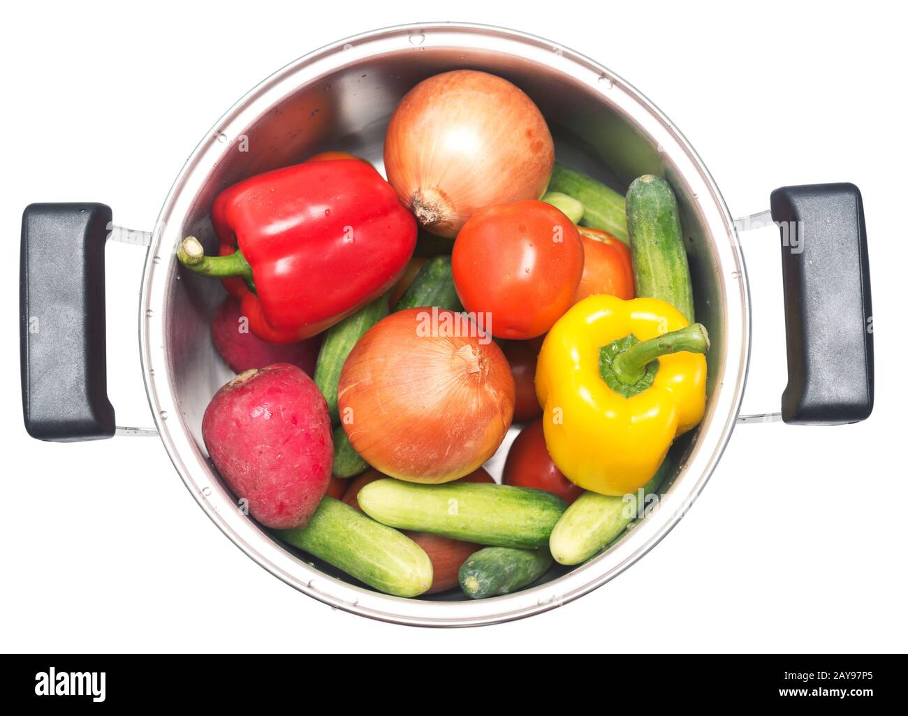 Légumes dans une casserole Banque D'Images