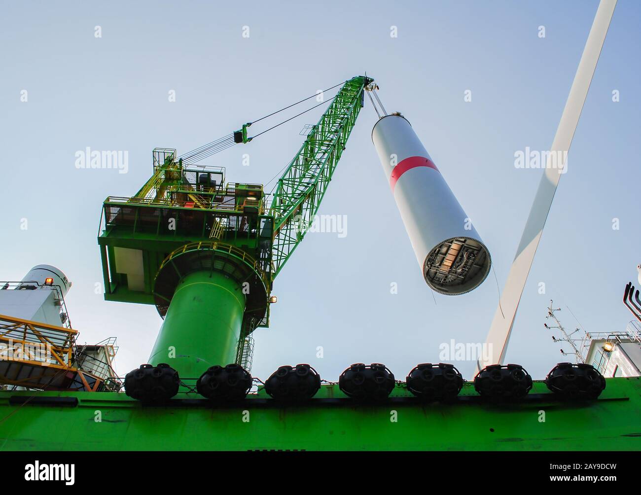 Construction d'énergie offshore de Wind Park Banque D'Images