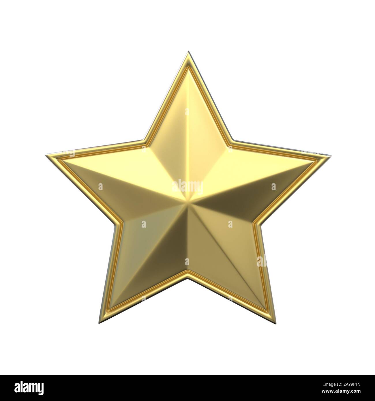 Gold Star unique. 3D Banque D'Images