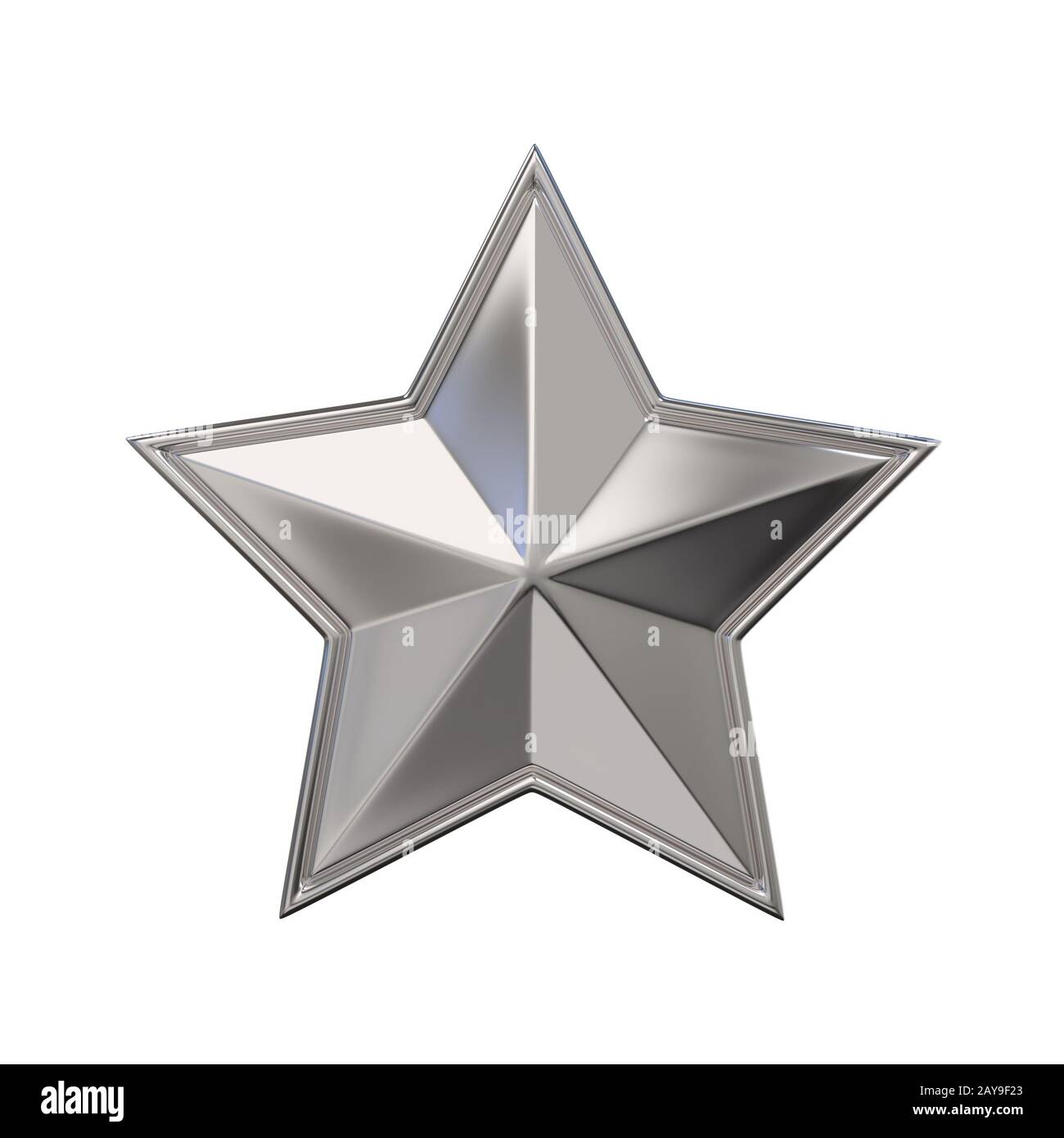Silver Star unique. 3D Banque D'Images
