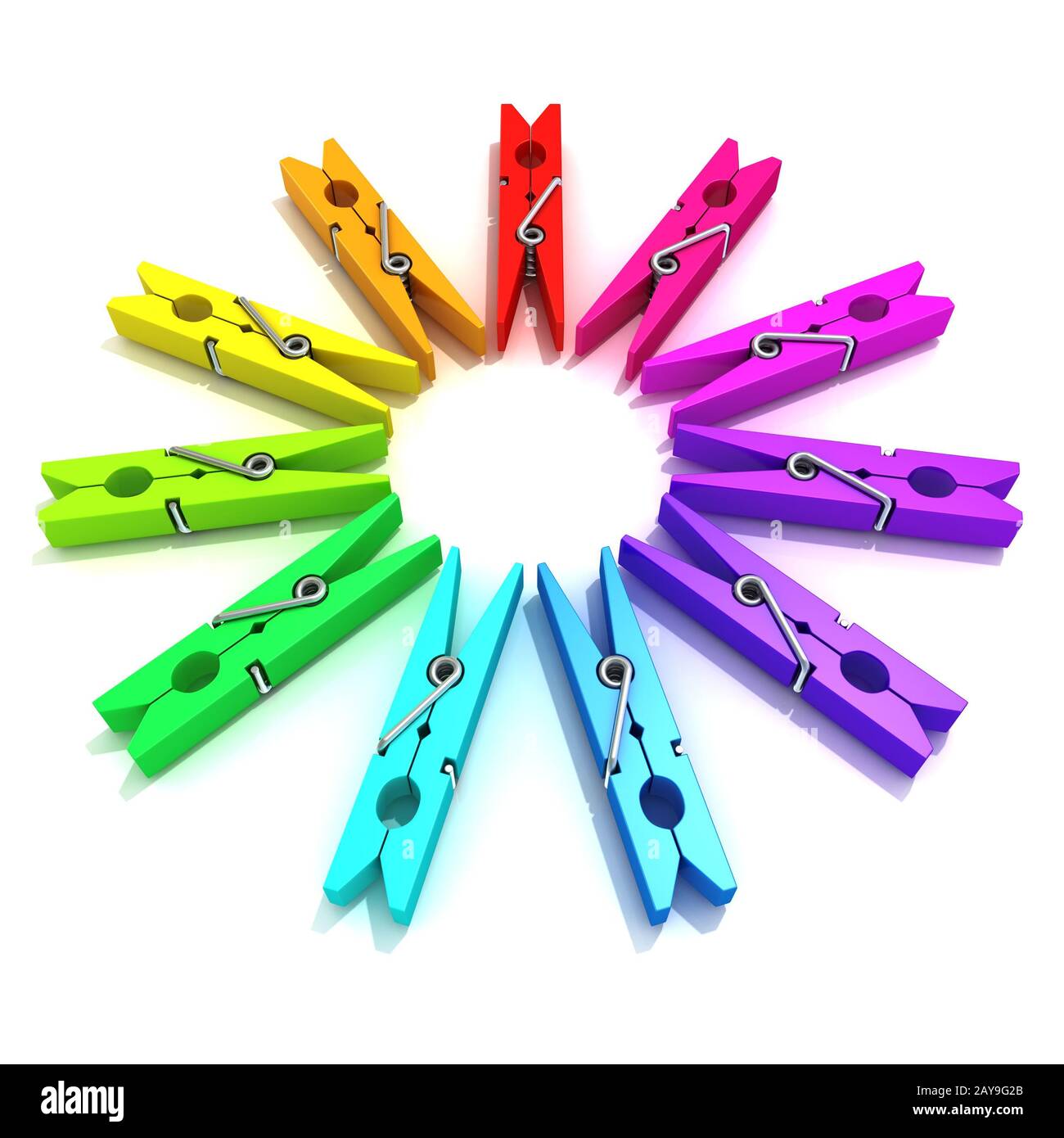 Pince Color Pinces à linge roue des couleurs Photo Stock - Alamy