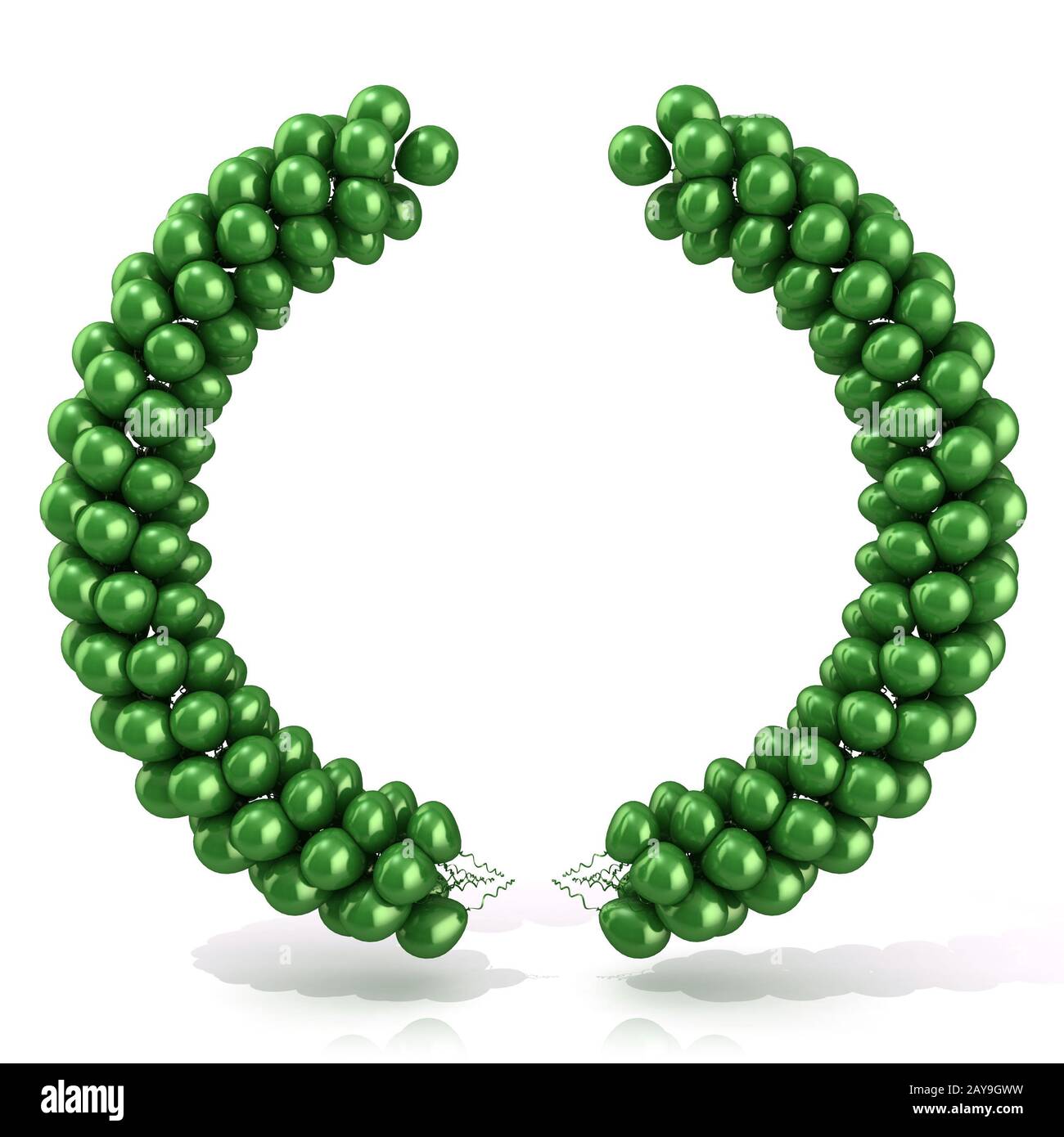 Laure arc ballons vert Banque D'Images