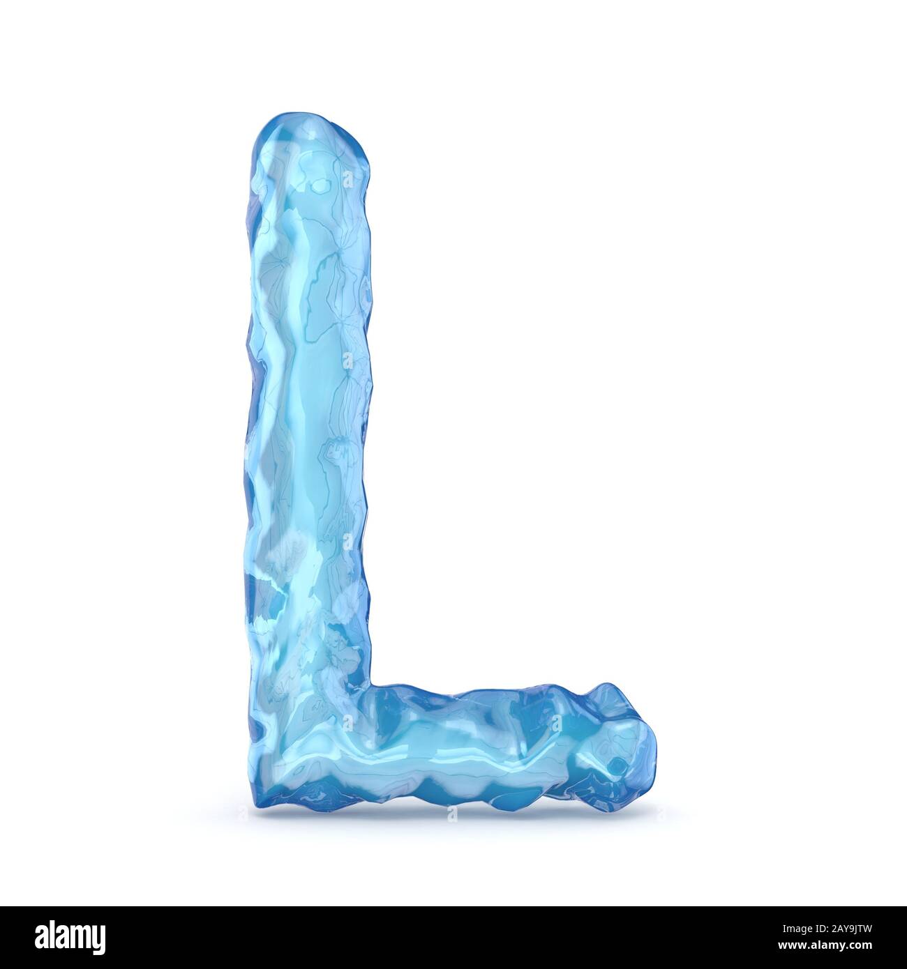 Police de glace lettre L 3D Banque D'Images