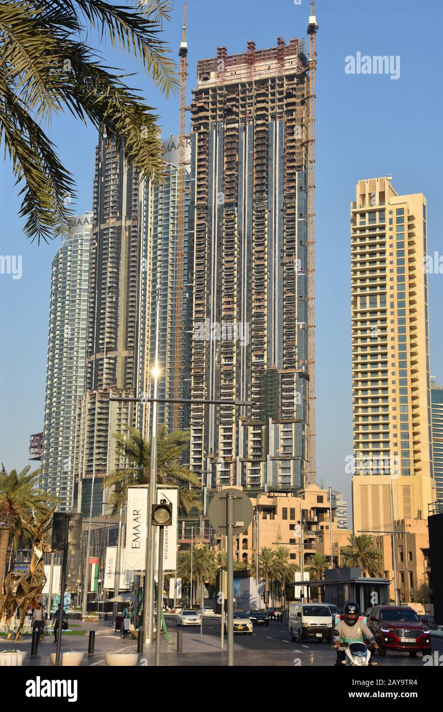 Emaar Boulevard à Dubaï, Émirats arabes Unis Banque D'Images