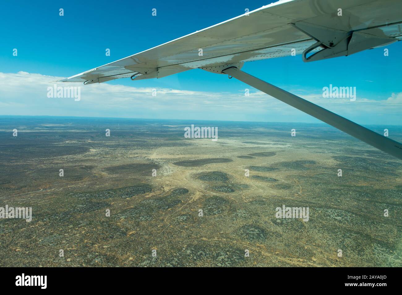 Photo aérienne du vol d'Ongava à l'Airstrip Doro Nawas au-dessus du Damaraland en Namibie. Banque D'Images