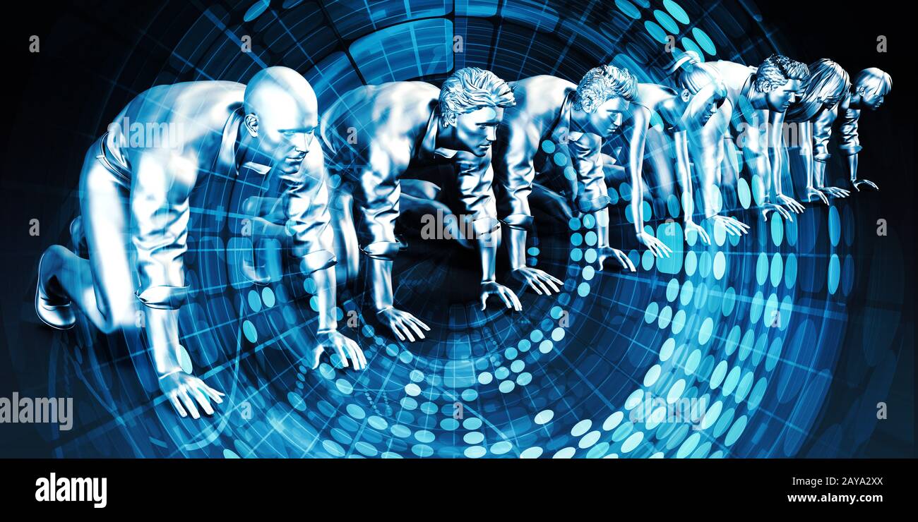 Le pouvoir par la technologie Banque D'Images