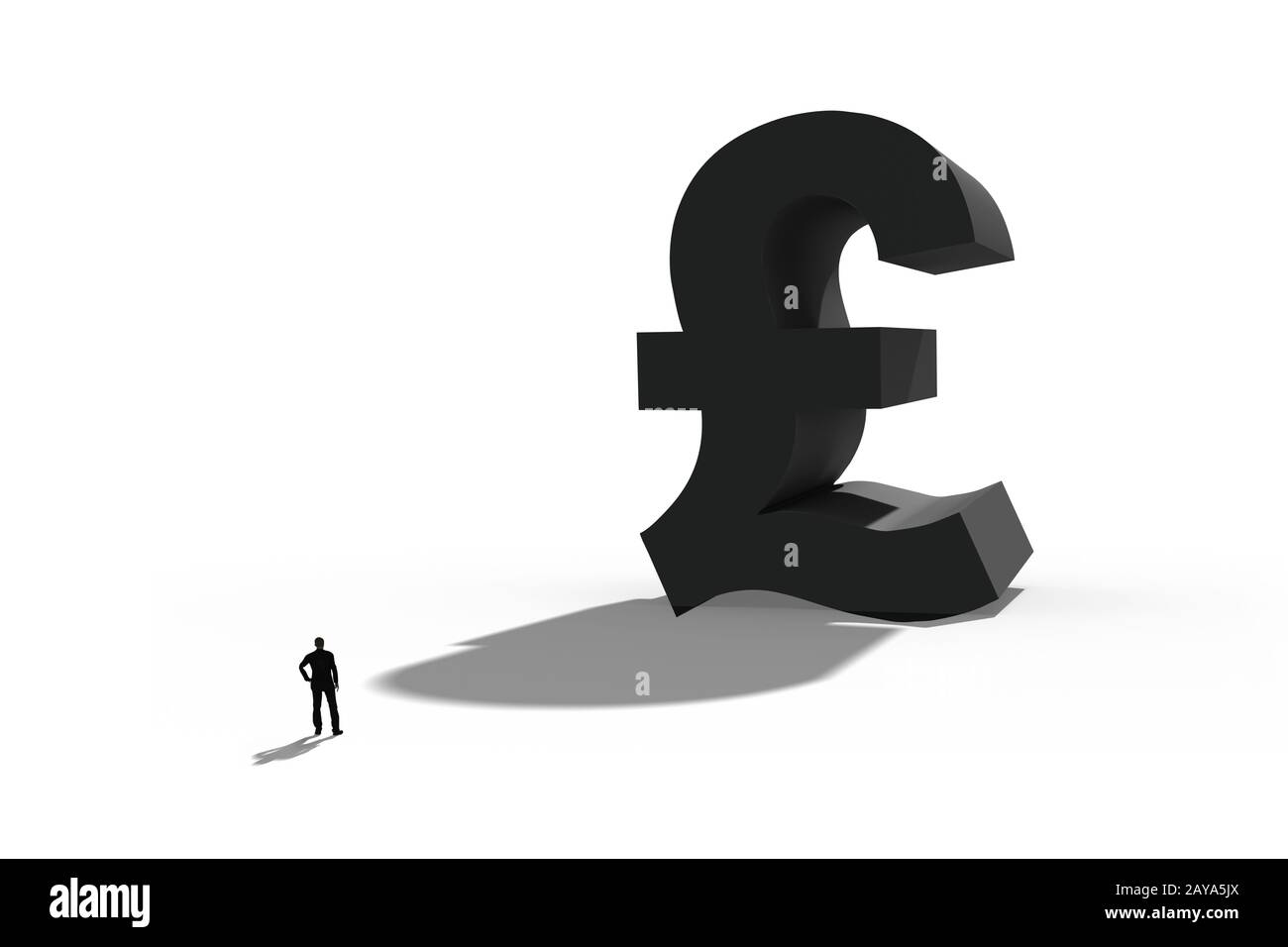 Illustration de la livre britannique, symbole de l'administration et des finances. Banque D'Images