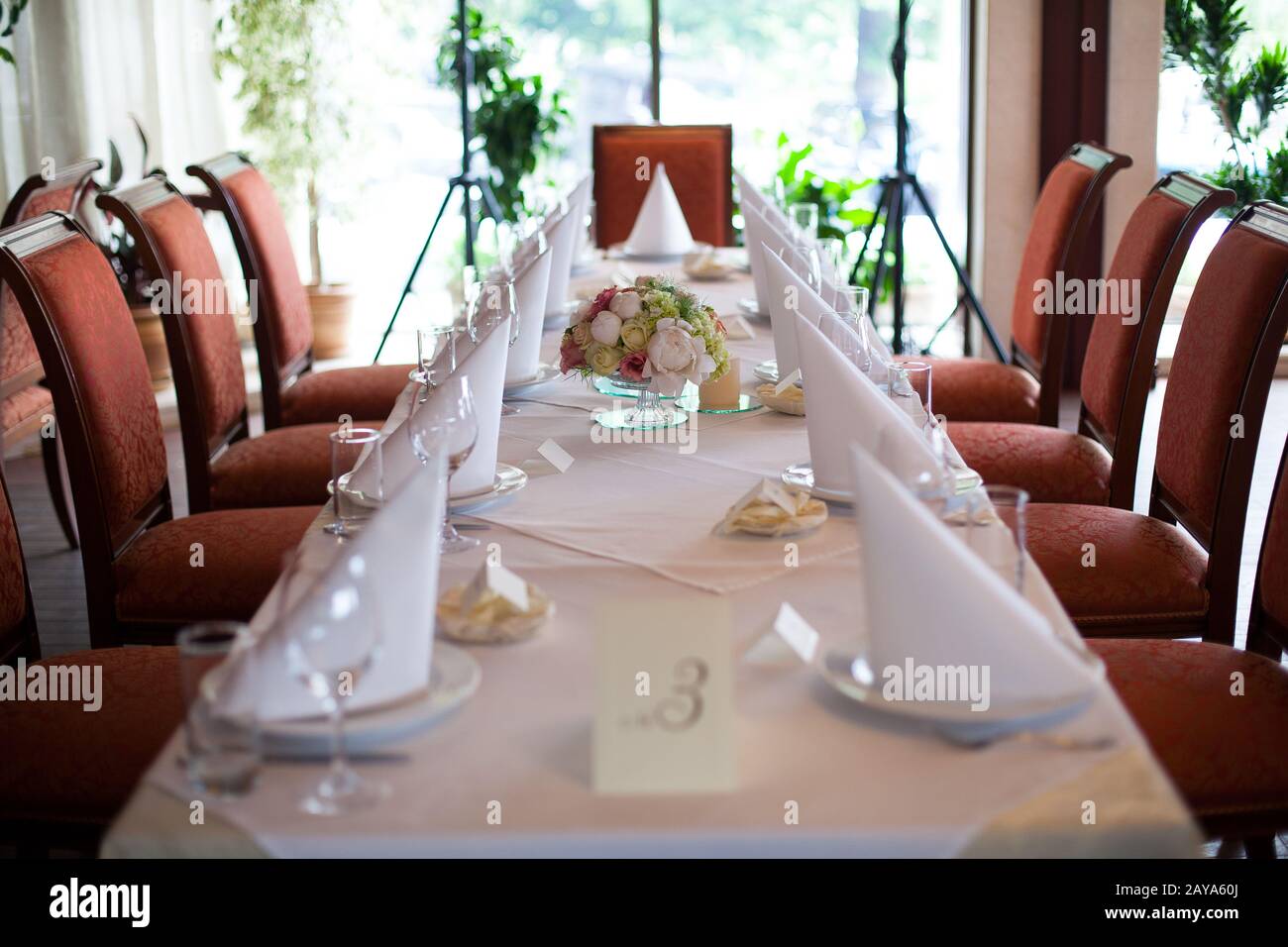 Set de table pour une partie de l'événement ou réception de mariage Banque D'Images