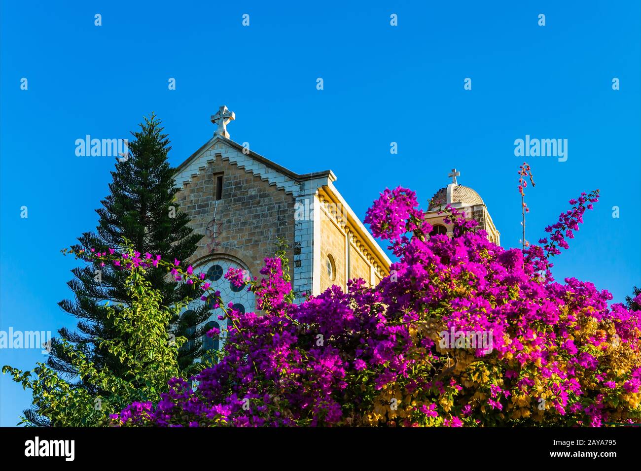 Monastère de Silence à Latrout Banque D'Images