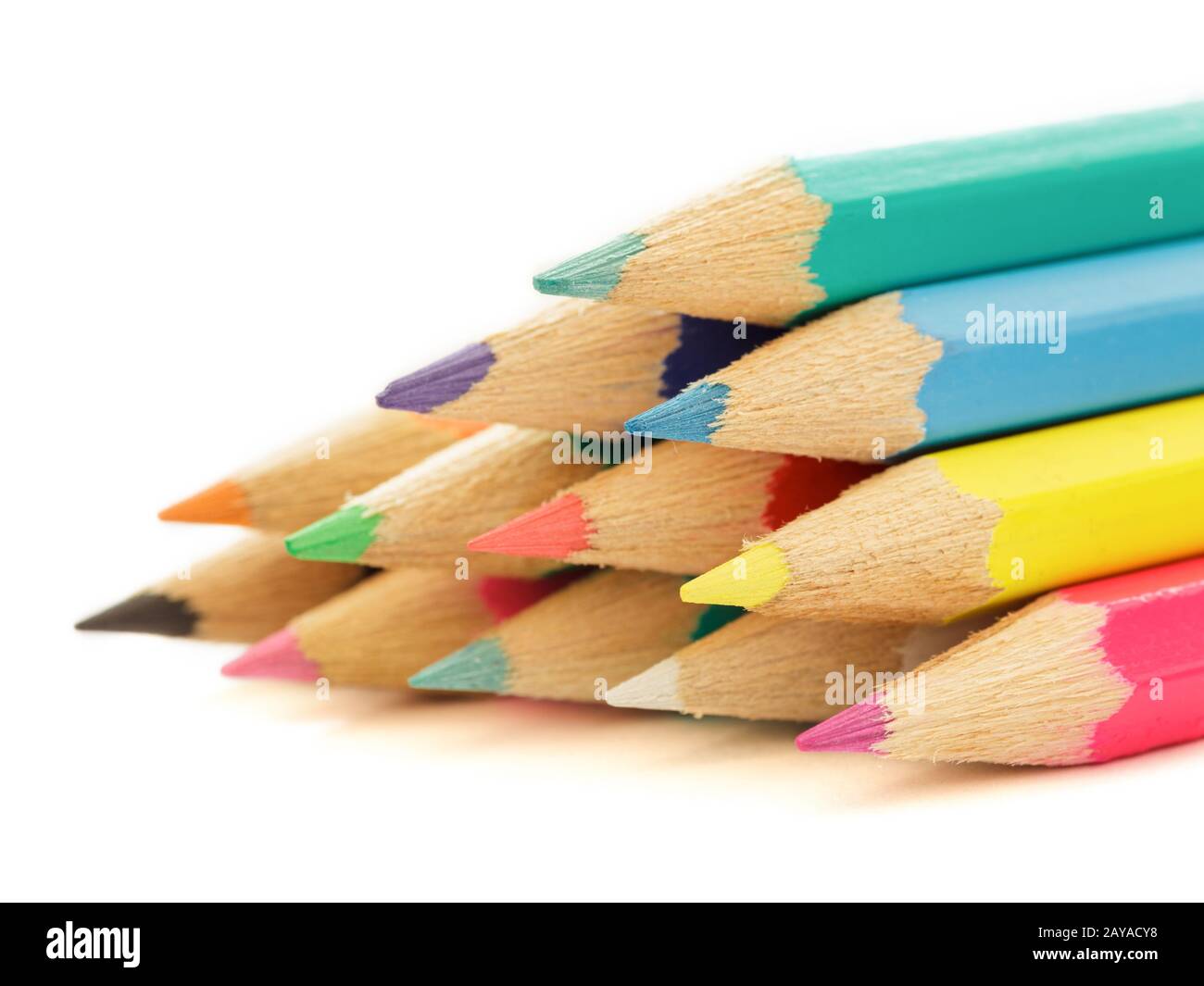Crayons de couleur. L'éducation, la créativité et l'art concept. Banque D'Images