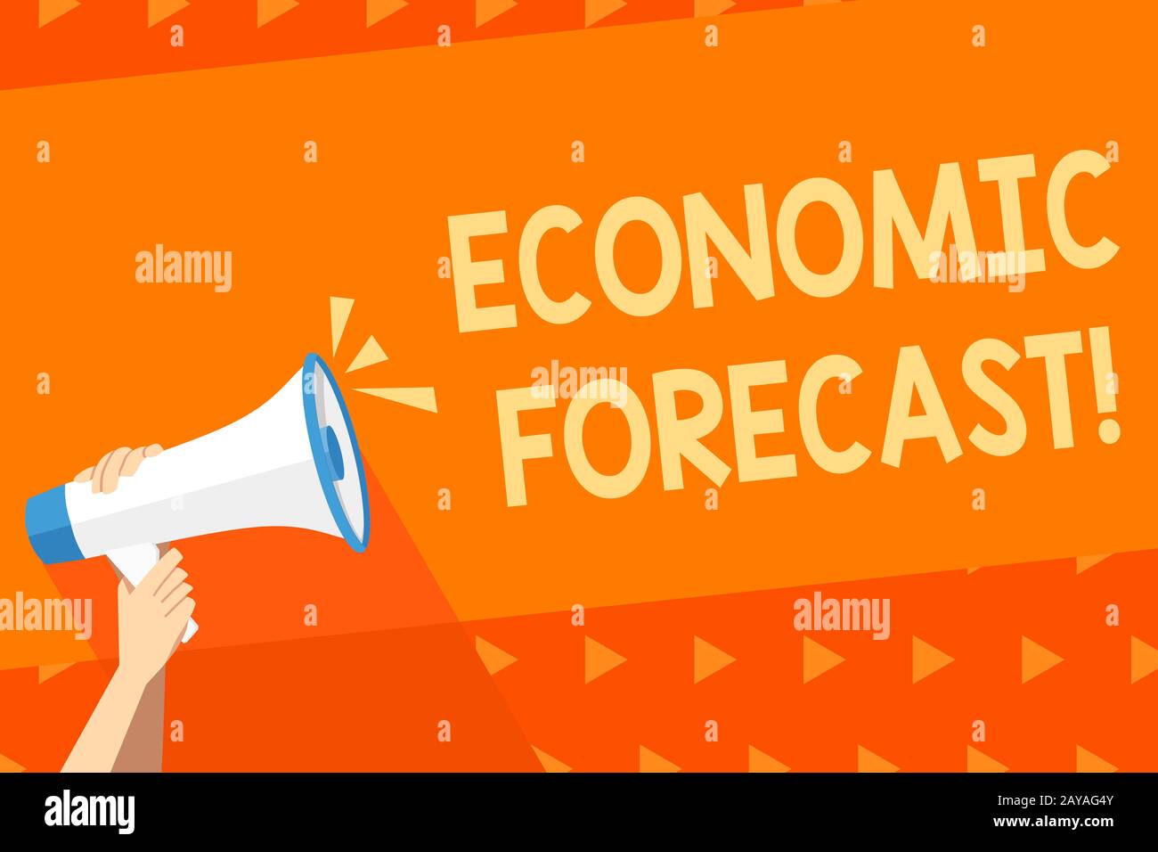 Note écrite montrant les prévisions économiques. Photo d'affaires présentant essayer de prédire l'état futur de l'économie Huma Banque D'Images