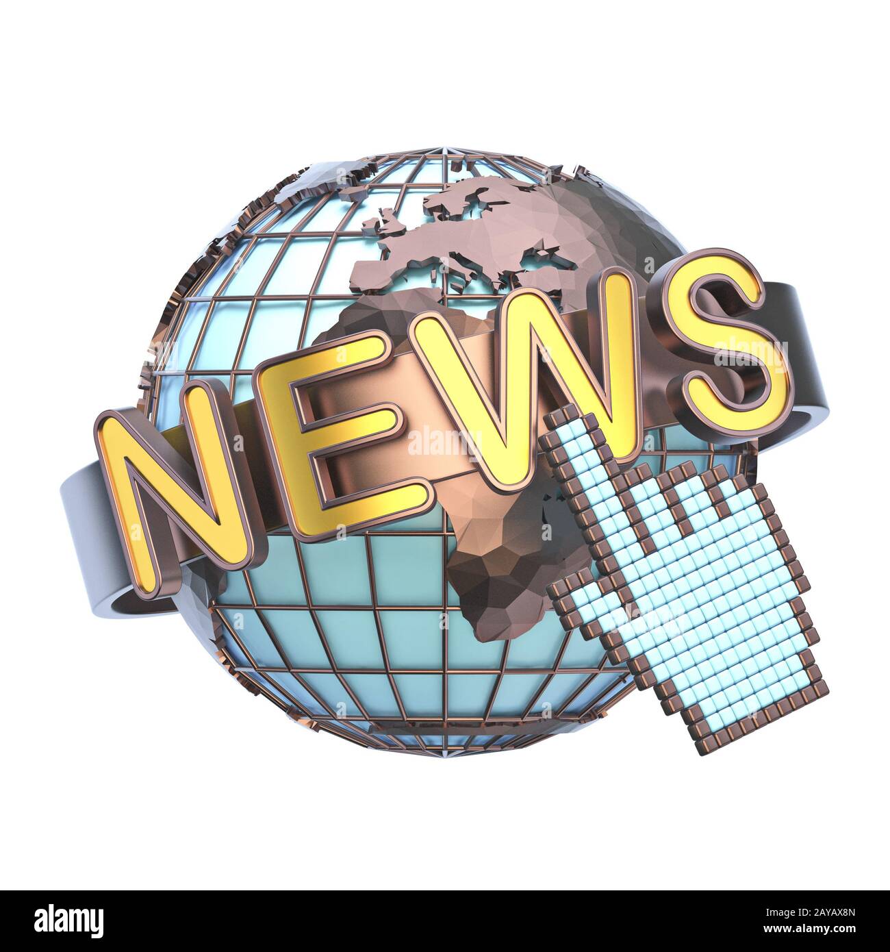 CONCEPT D'ACTUALITÉS avec globe terrestre Banque D'Images