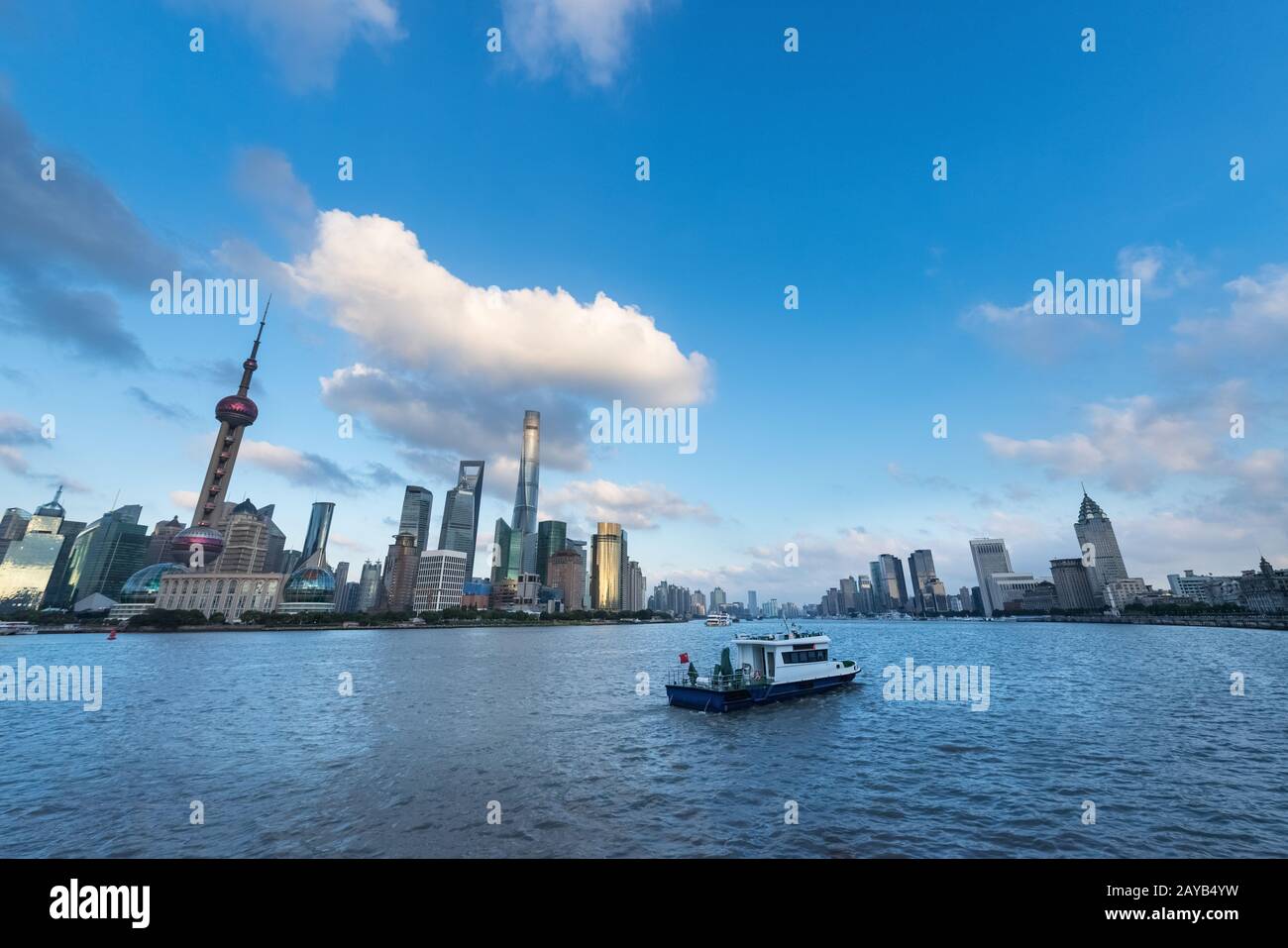 magnifique paysage urbain de shanghai en été Banque D'Images