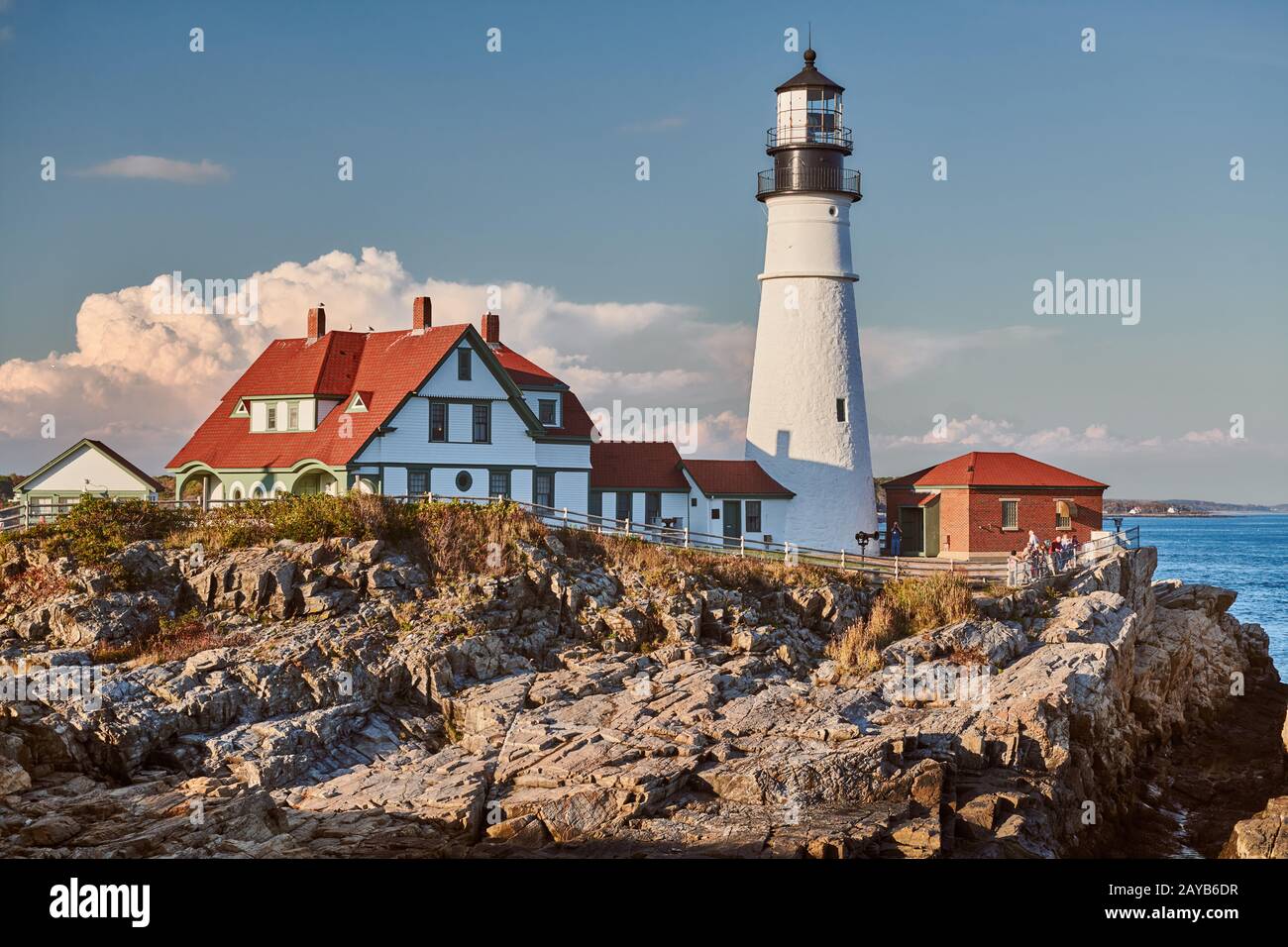 Portland Head Lighthouse, Maine, USA. Banque D'Images