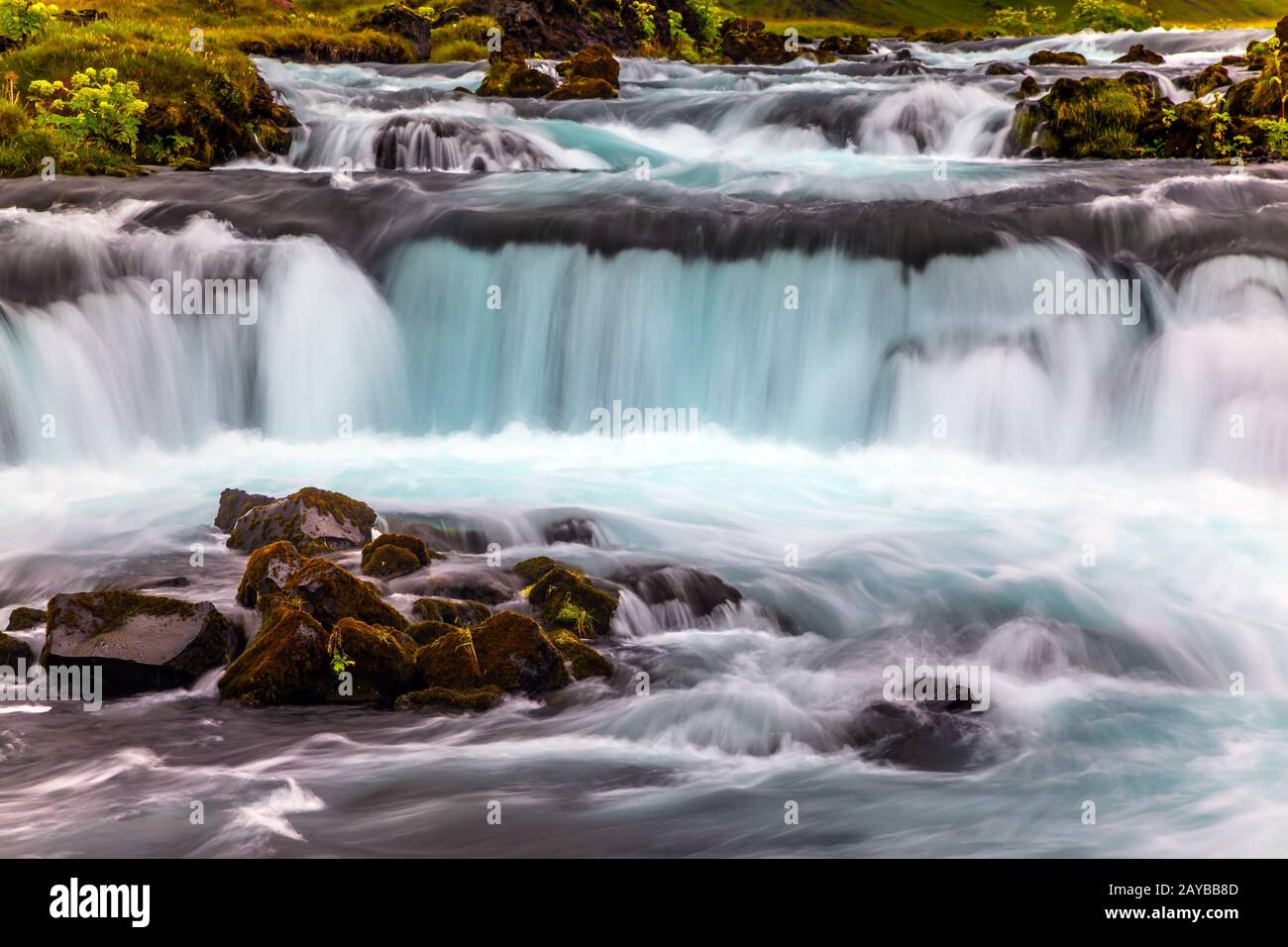 Cascade bouillante en Islande Banque D'Images