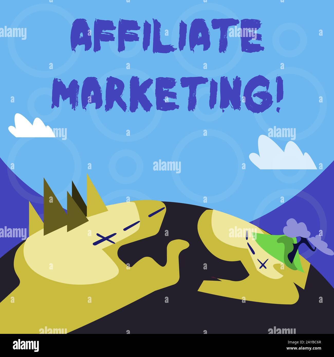 Écriture conceptuelle de main montrant le marketing de filiale. Compensation de texte photo d'entreprise pour les éditeurs tiers afin de générer des prospects Banque D'Images