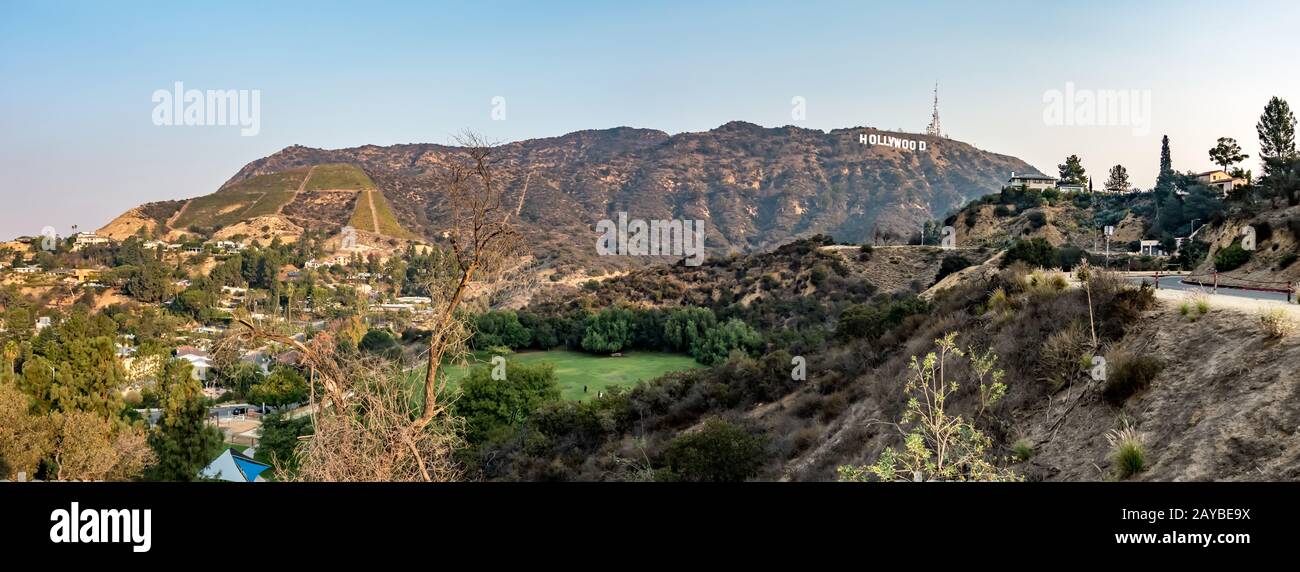 collines d'hollywood et paysage environnant près de los angeles Banque D'Images