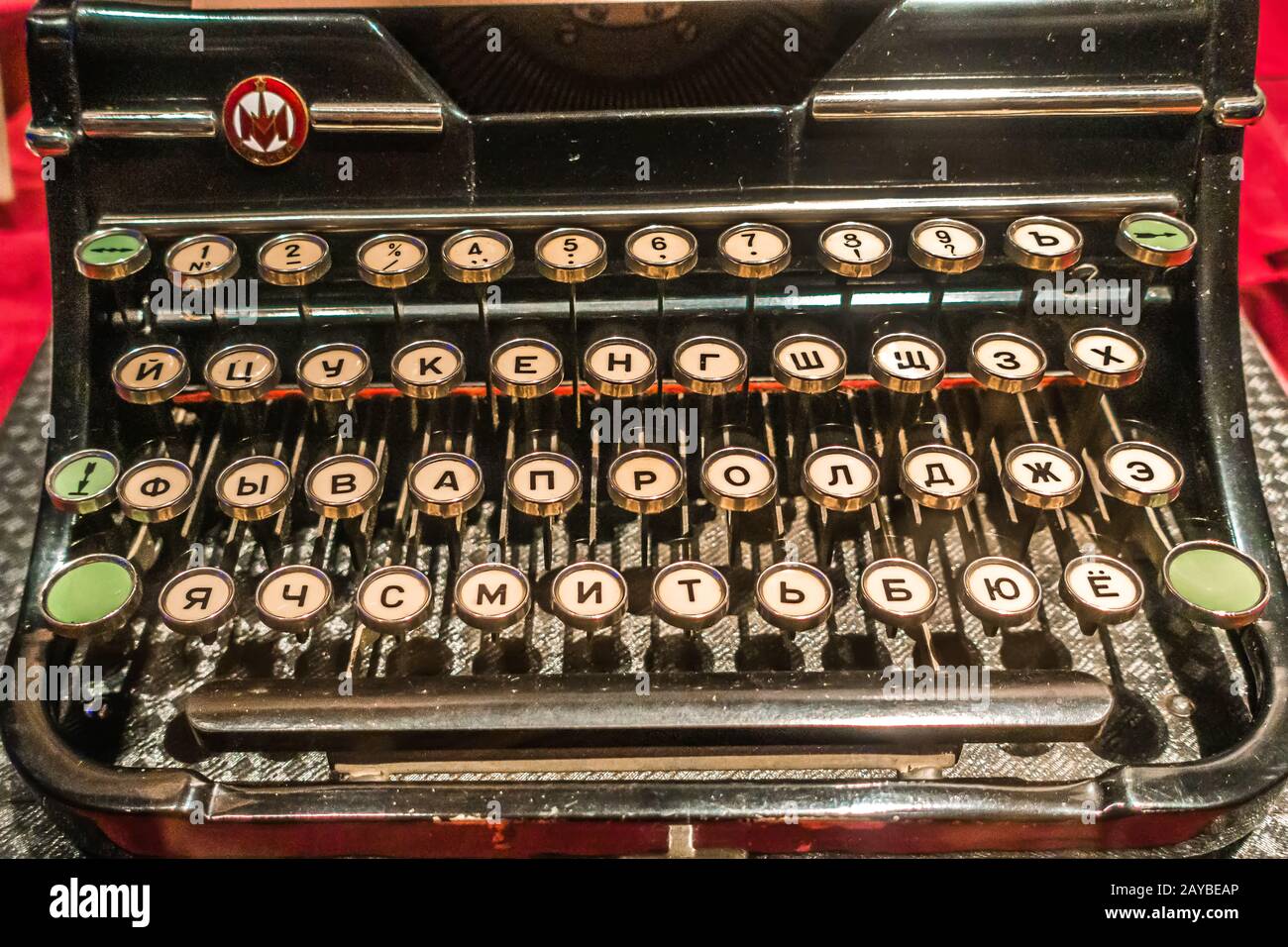 vieux tableau de touches de machine à écrire vintage Banque D'Images