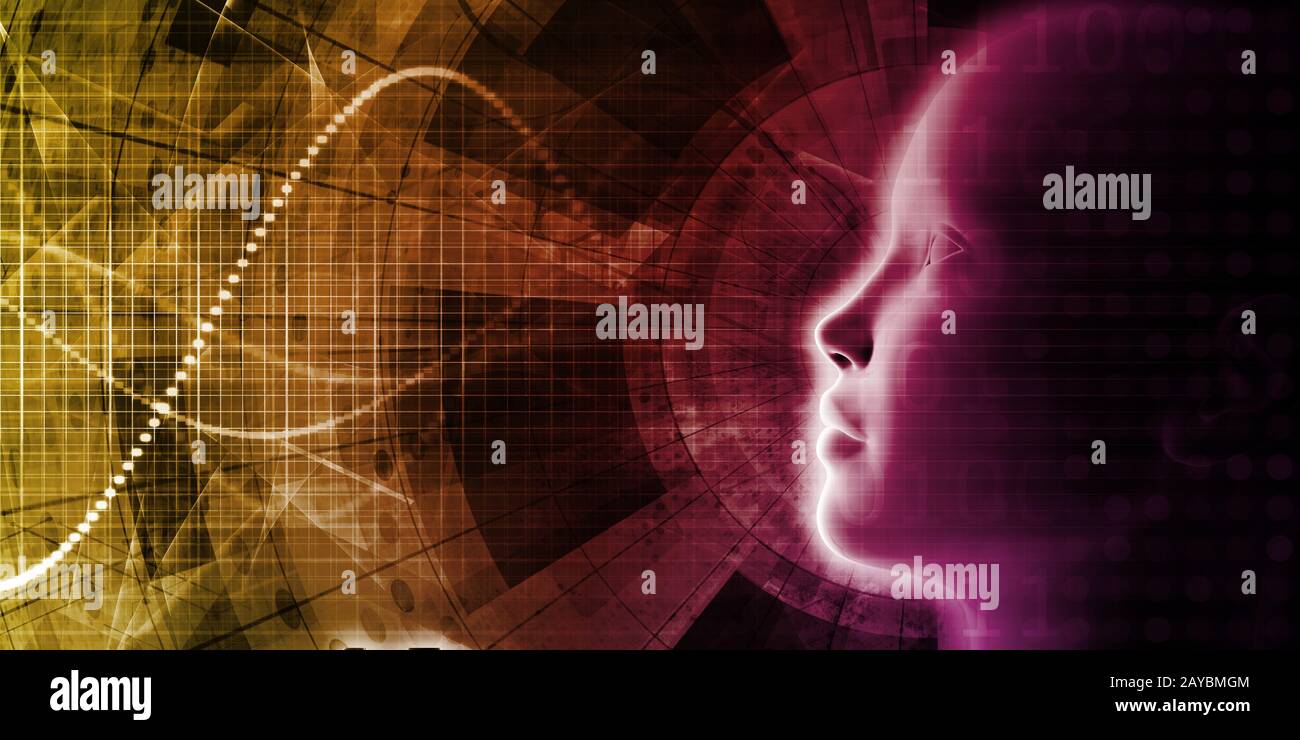 Évolution de l'intelligence artificielle Banque D'Images