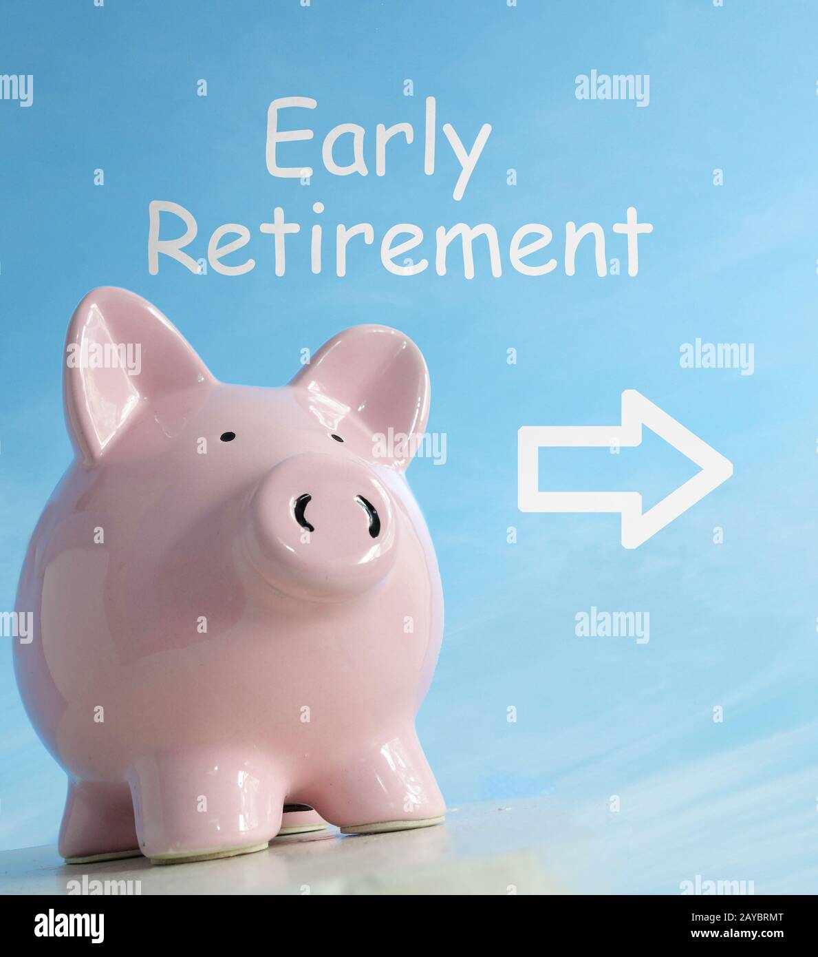 Banque de piggy retraite anticipée Banque D'Images