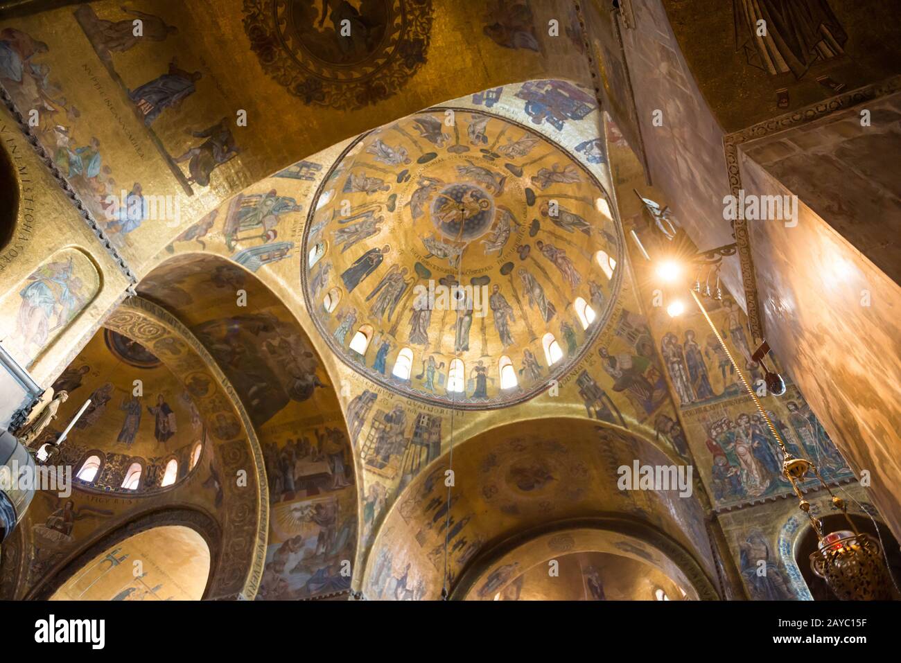 Intérieur de la Basilique de San Marco à Venise Banque D'Images