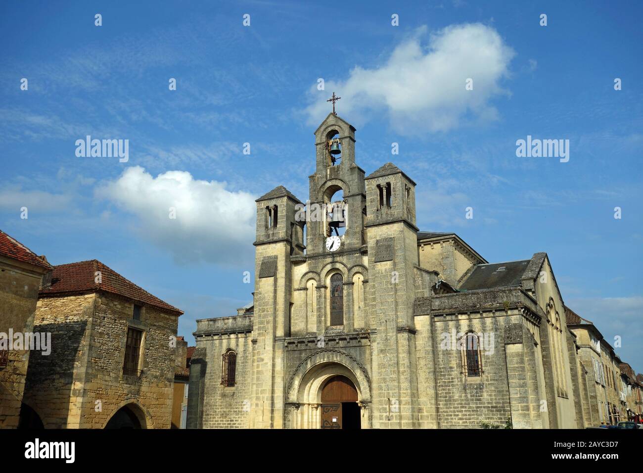 Notre Dame de l'Assomption à Villefranche Banque D'Images
