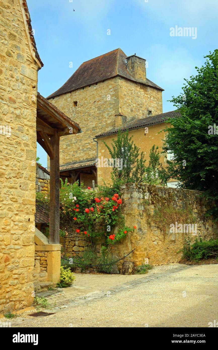 Château de Saint-Pompon Banque D'Images