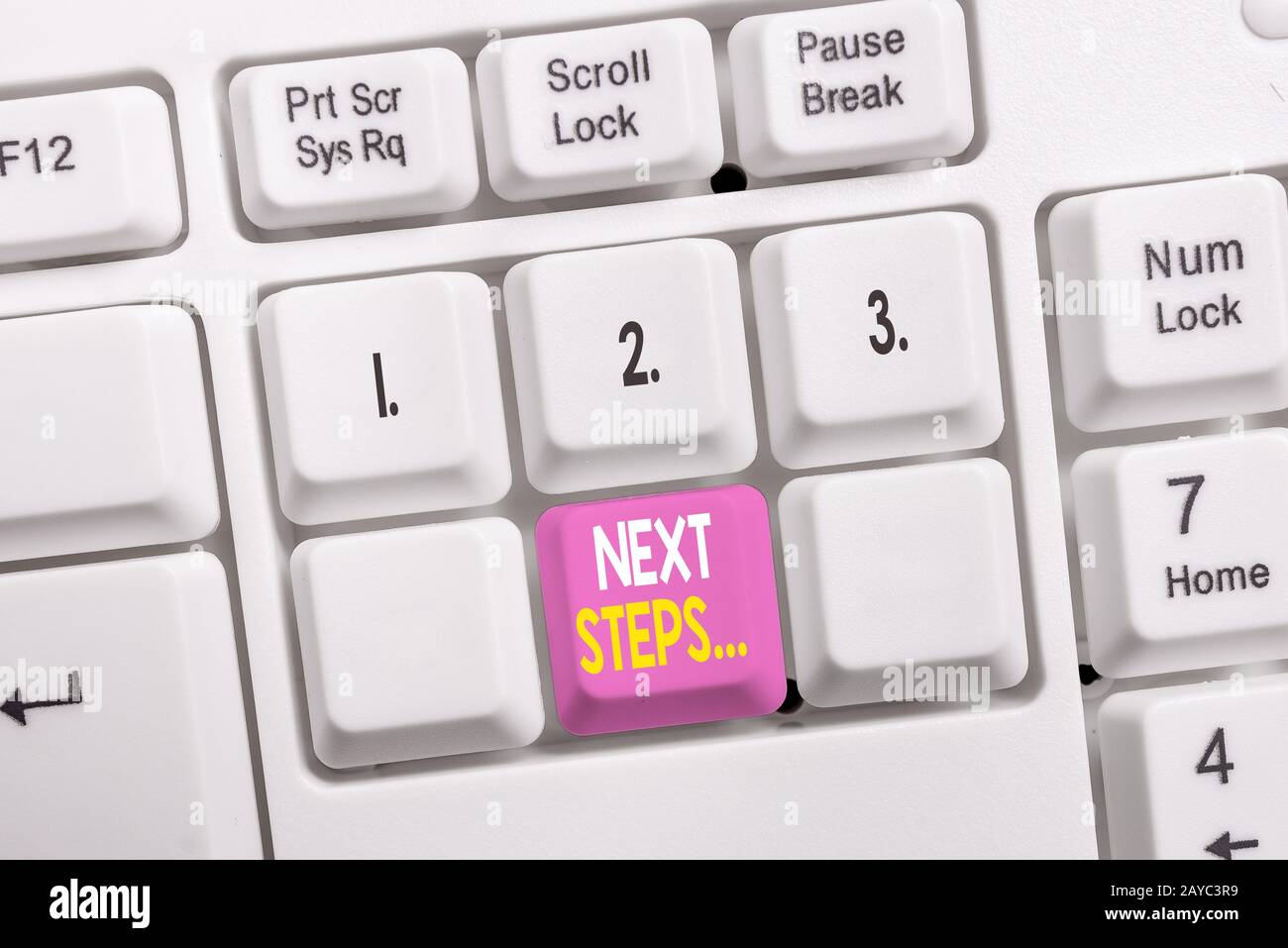 Écriture conceptuelle de la main montrant les étapes suivantes. Photo d'entreprise présentant quelque chose que vous faites ou planifiez après que vous avez terminé quelque chose e Banque D'Images