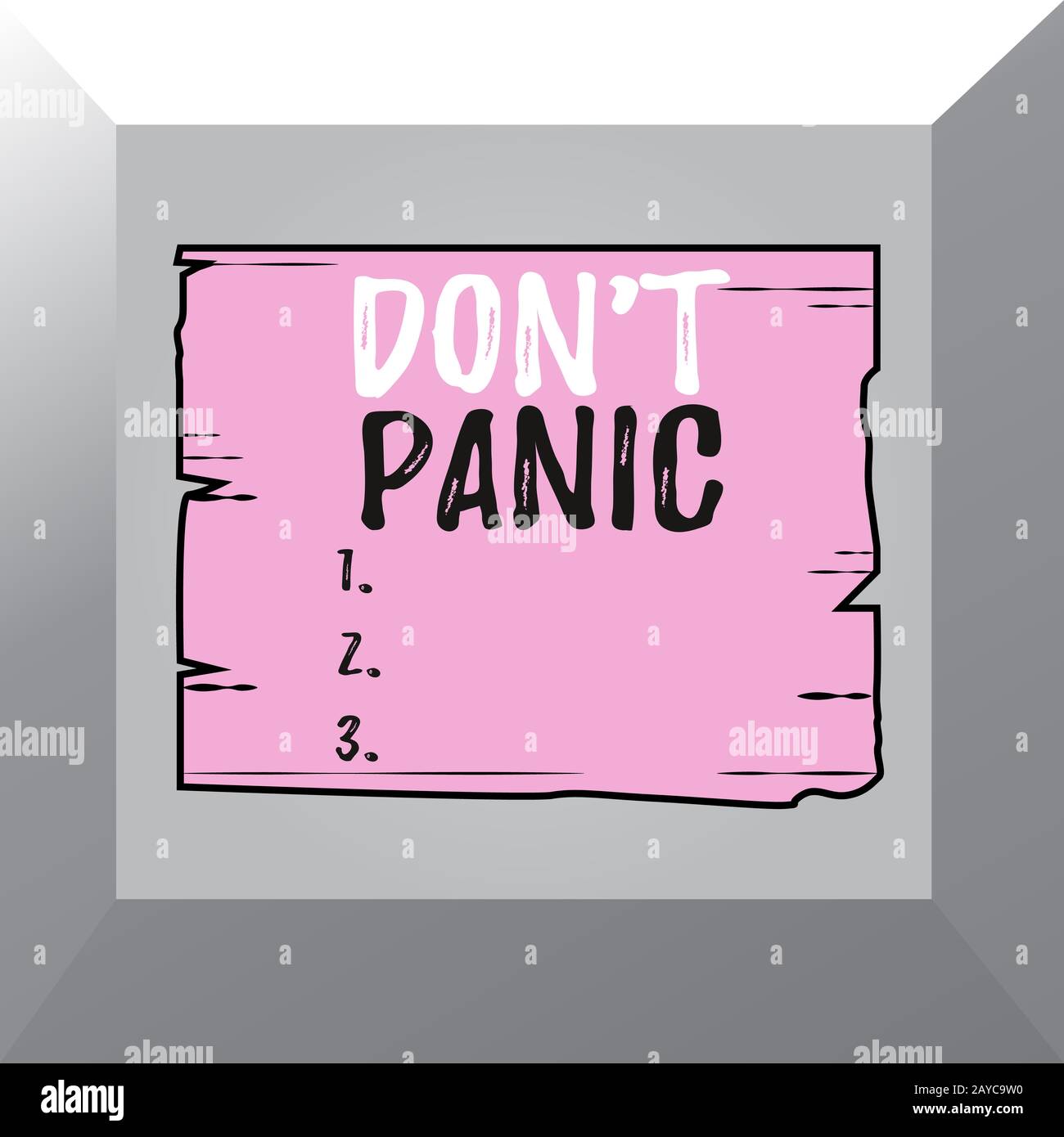 Écriture conceptuelle de la main montrant Don T Panic. Une photo d'entreprise présentant un fort sentiment de peur soudain empêche une pensée raisonnable Banque D'Images