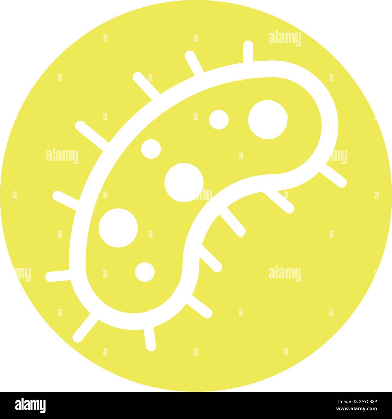 icône de virus de bactéries sur fond blanc, style de bloc et design coloré, illustration vectorielle Illustration de Vecteur