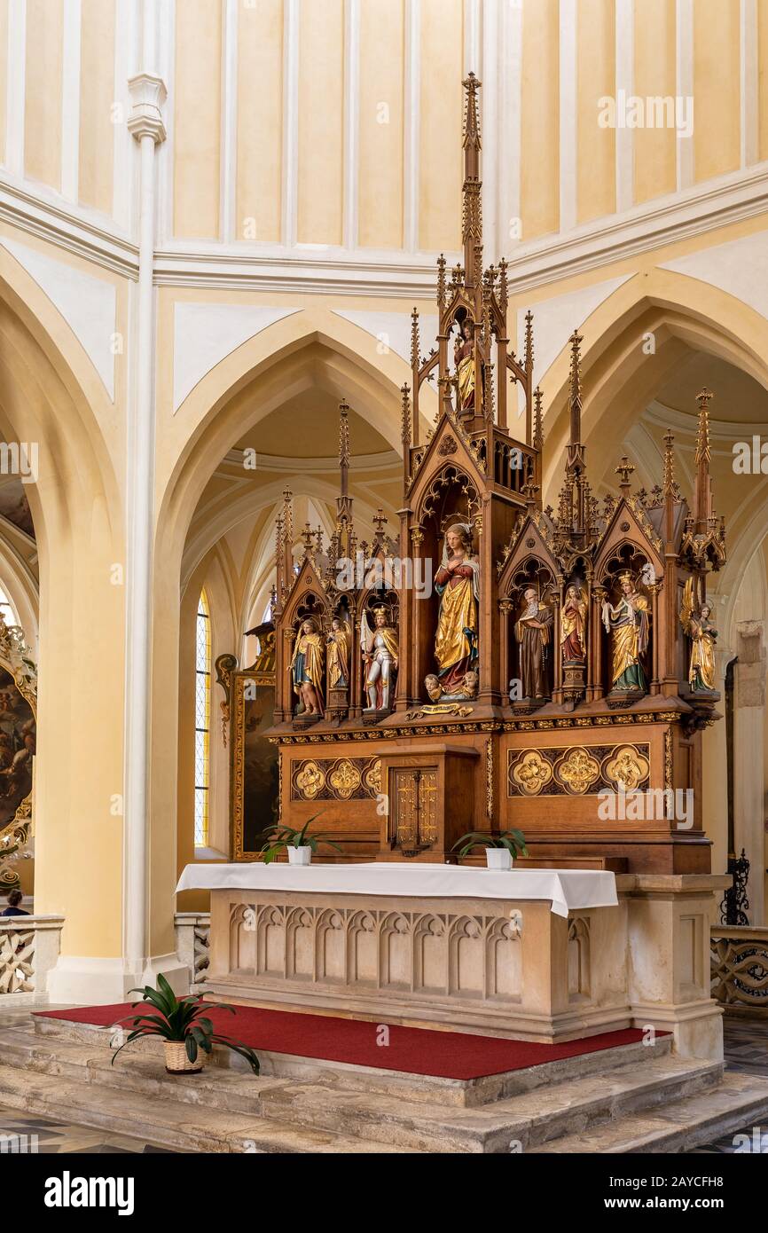 Intérieur de la cathédrale Kutna Hora. République tchèque Banque D'Images