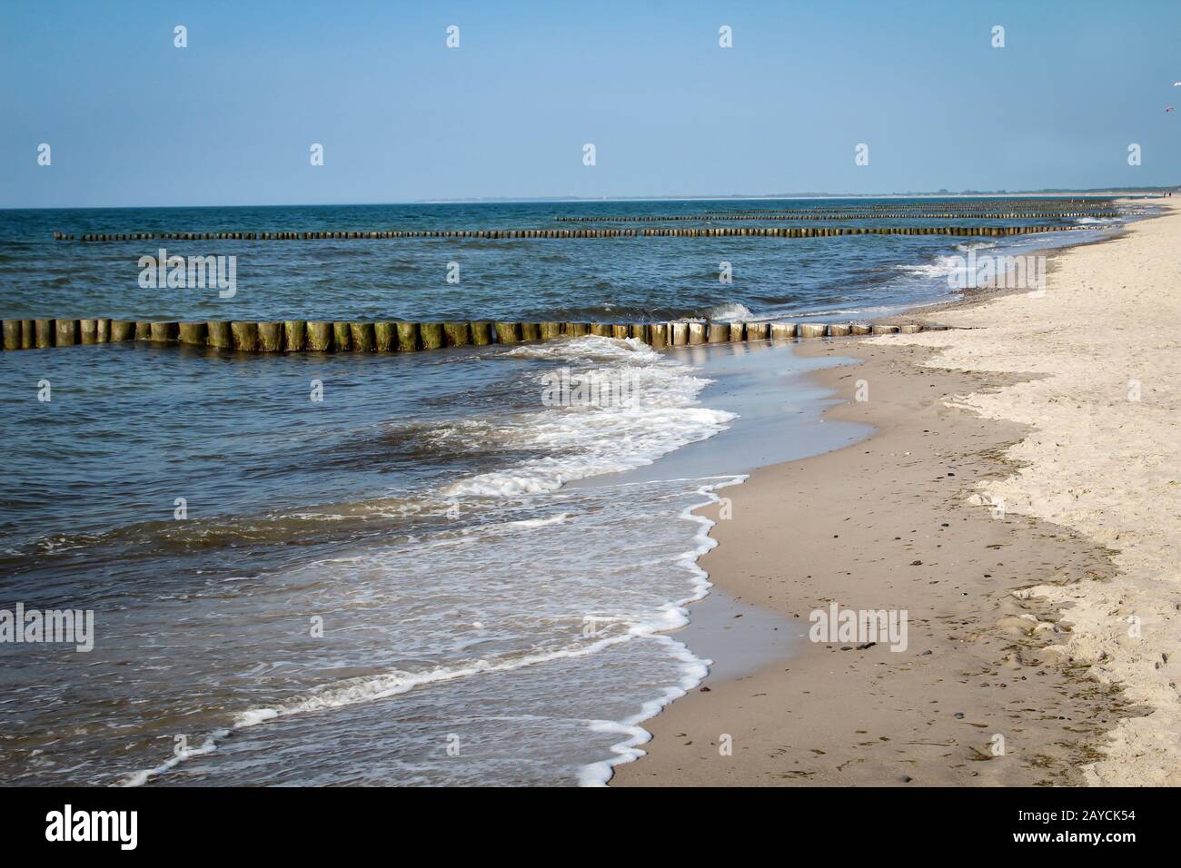 Impressions de plage, avec dunes, ciel de mer Banque D'Images