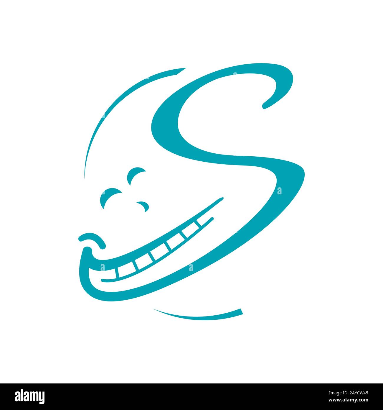 Illustrations vectorielles initiales du logo S Letter Smile Illustration de Vecteur