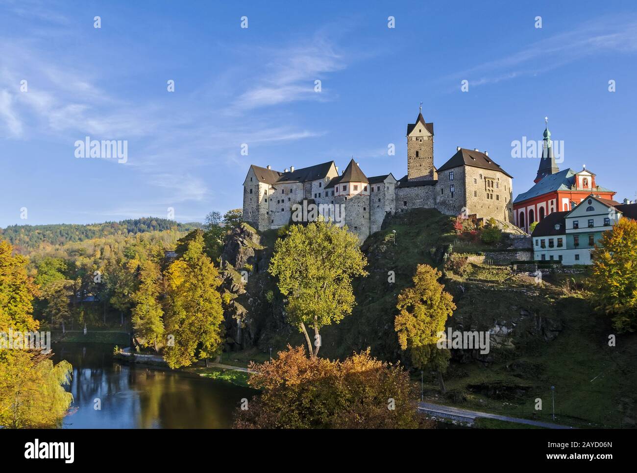 Le château de Loket, République Tchèque Banque D'Images