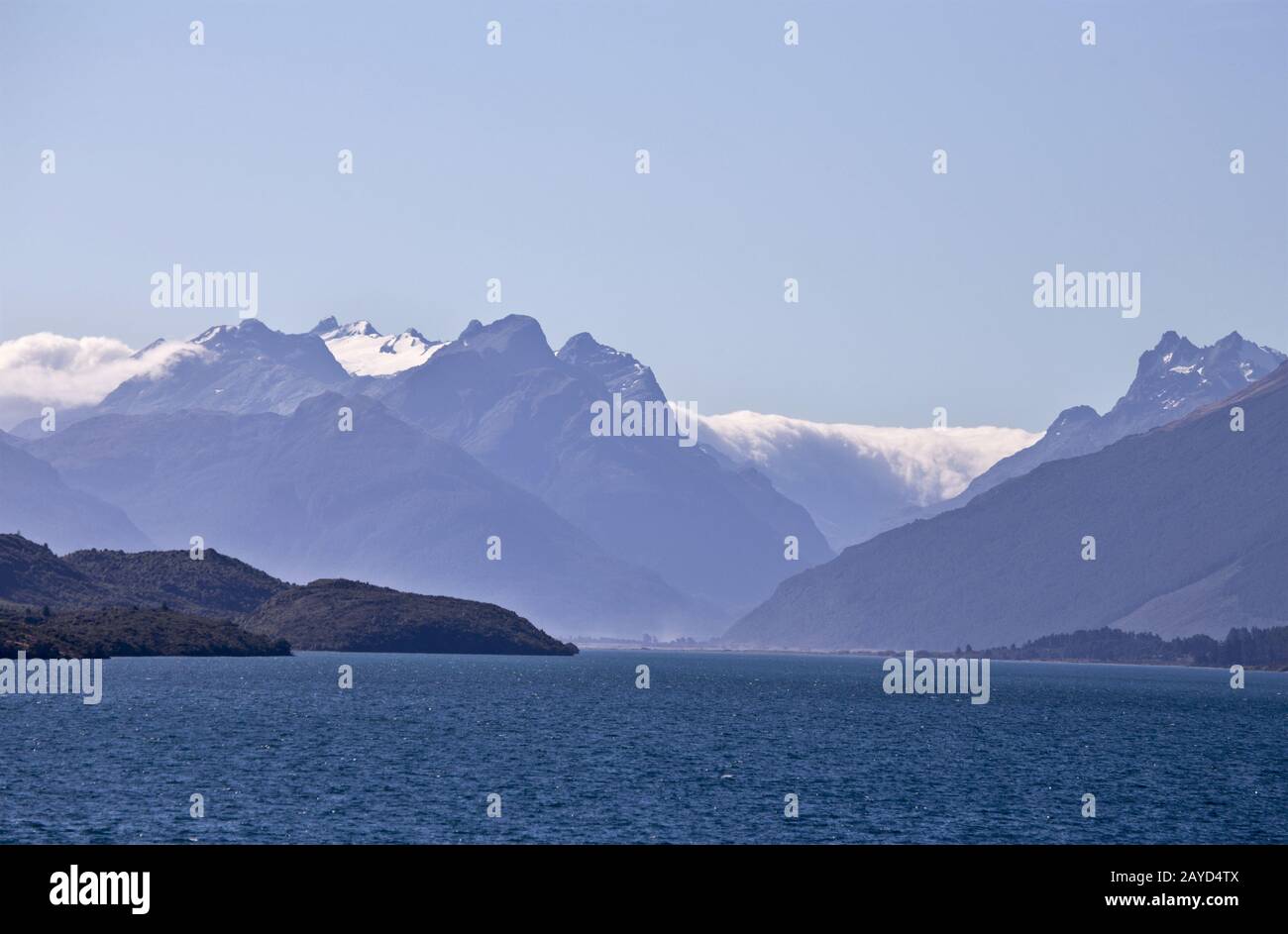 Lac Wakatipu Glenorchy Banque D'Images