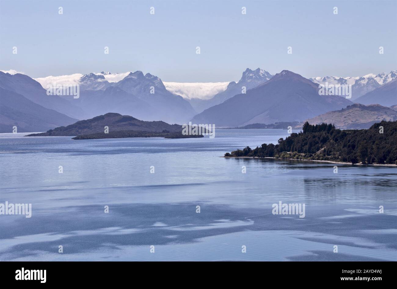 Lac Wakatipu Glenorchy Banque D'Images