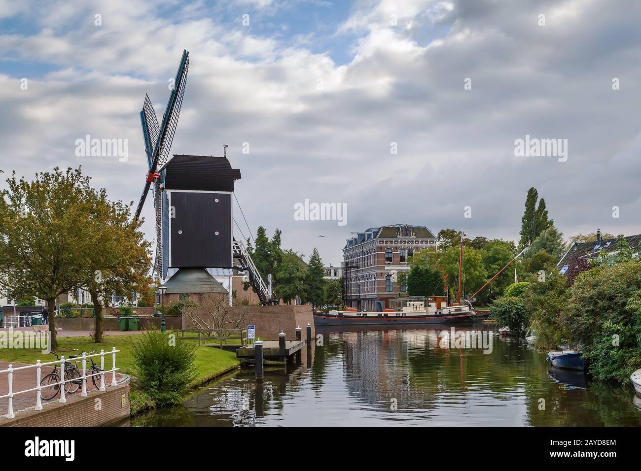 moulin de put, Leiden, Pays-Bas Banque D'Images