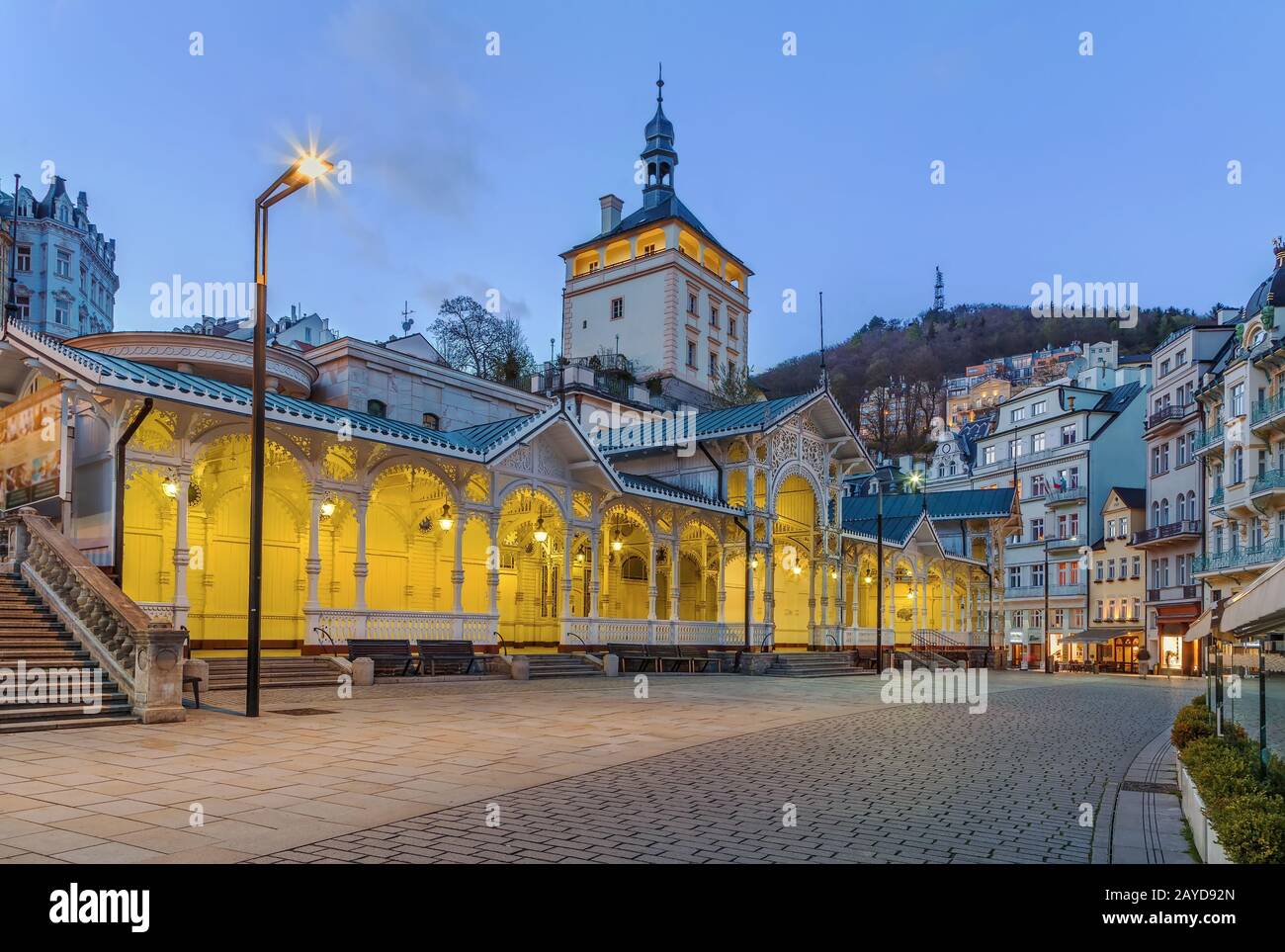Market Colonnade, Karlovy Vary Banque D'Images