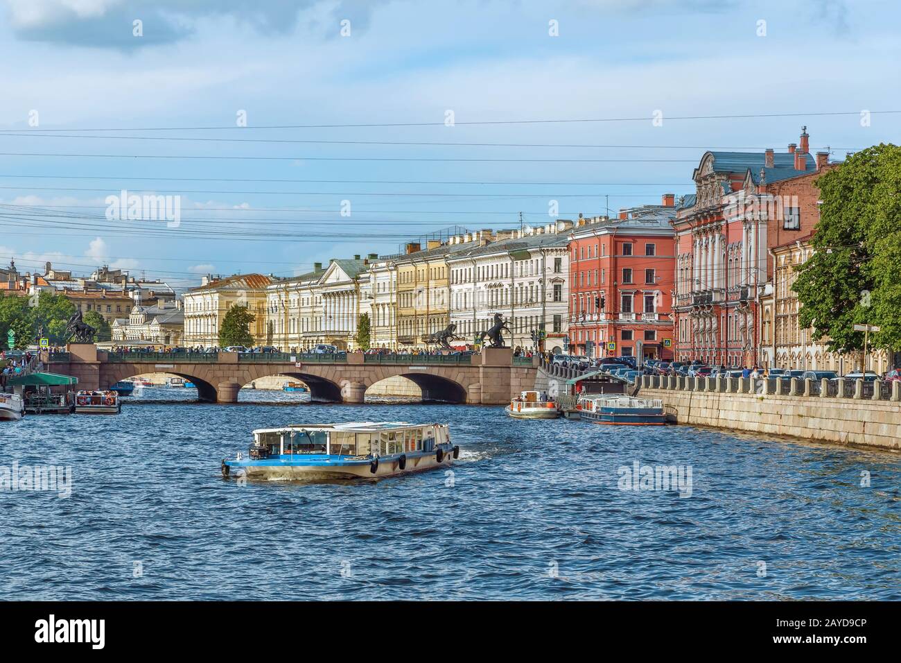 Fleuve Fontanka à Saint-Pétersbourg, Russie Banque D'Images