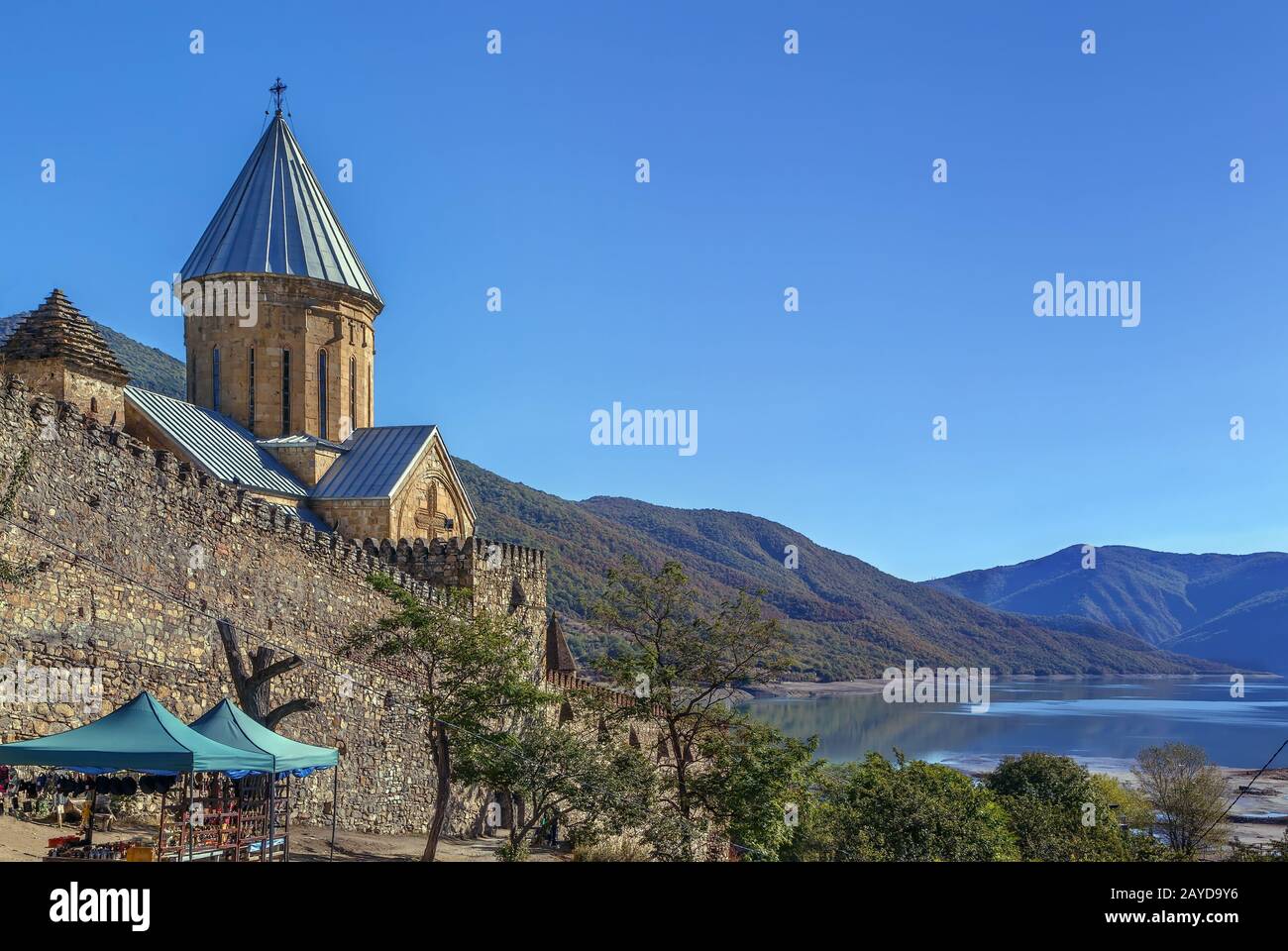 Forteresse Ananuri, Géorgie Banque D'Images