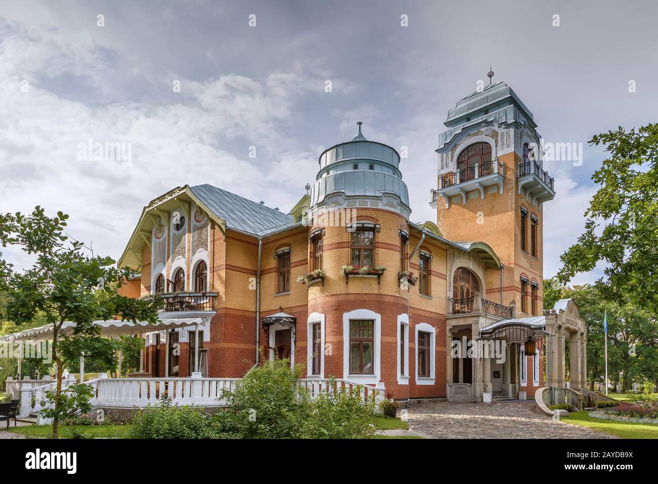 Villa Ammende, Parnu, Estonie Banque D'Images