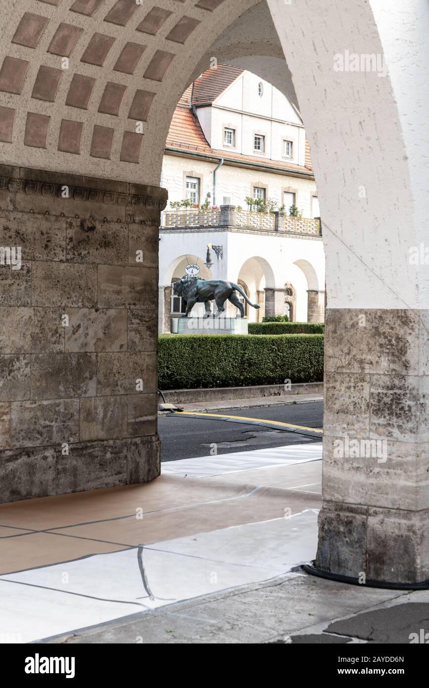 Centre thermal Art Nouveau sprudelhof construit de 1904 à 1910 à Bad Nauheim Banque D'Images