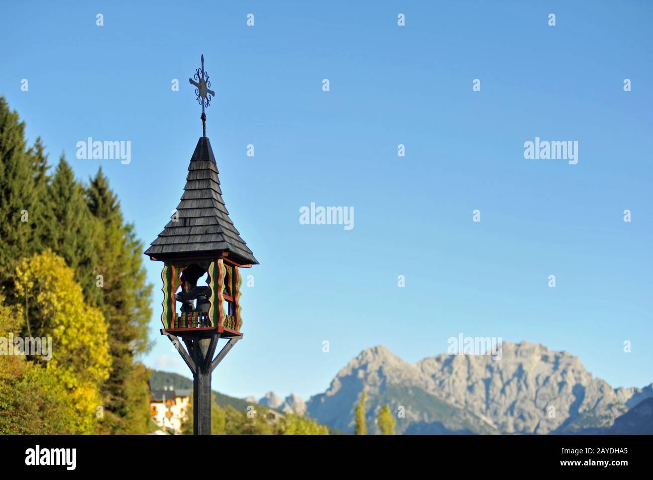 Clocher traditionnel à Candide Südtirol Banque D'Images